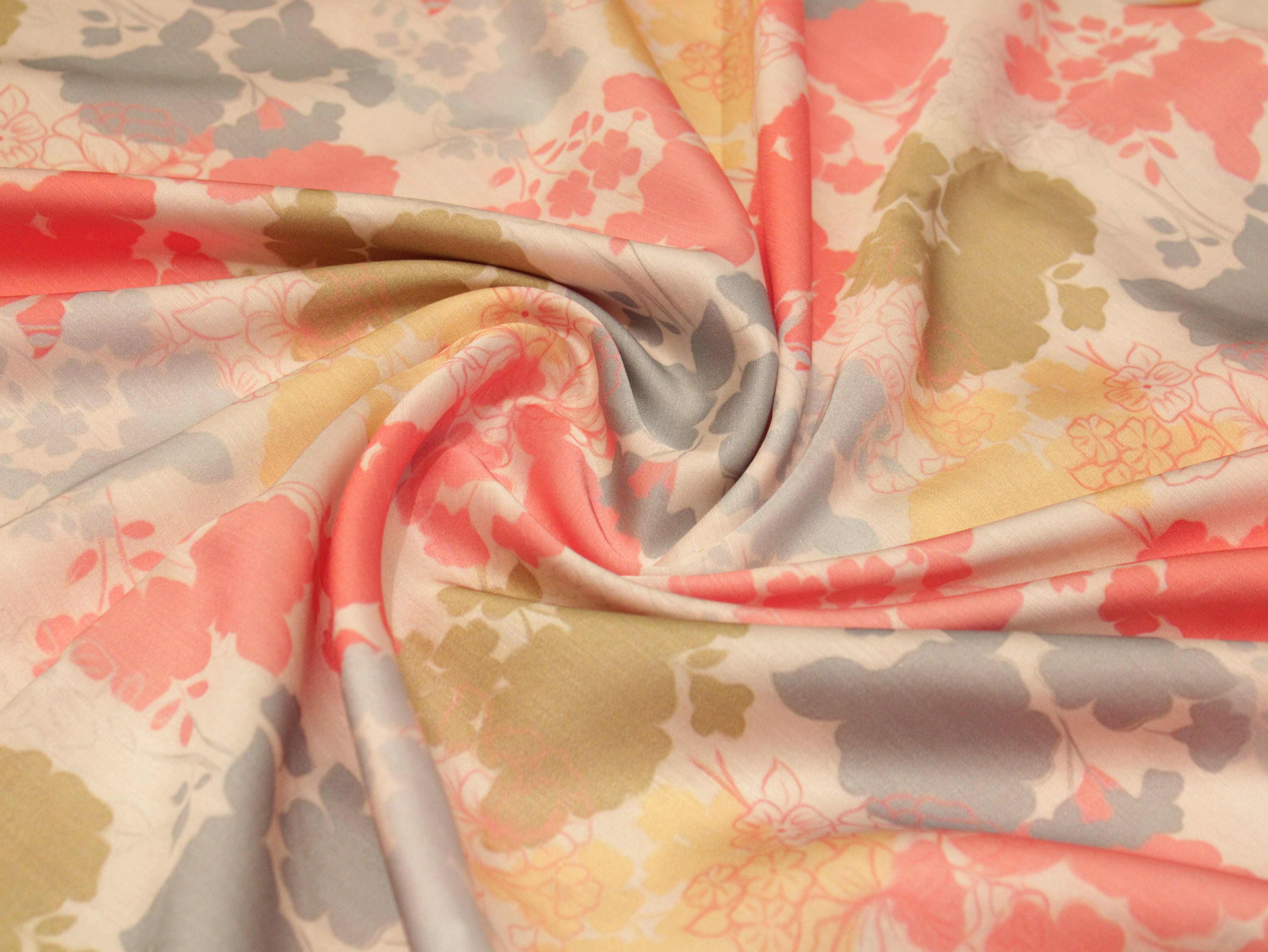 Premium Pure Satin Linen Digital Printed Fabric