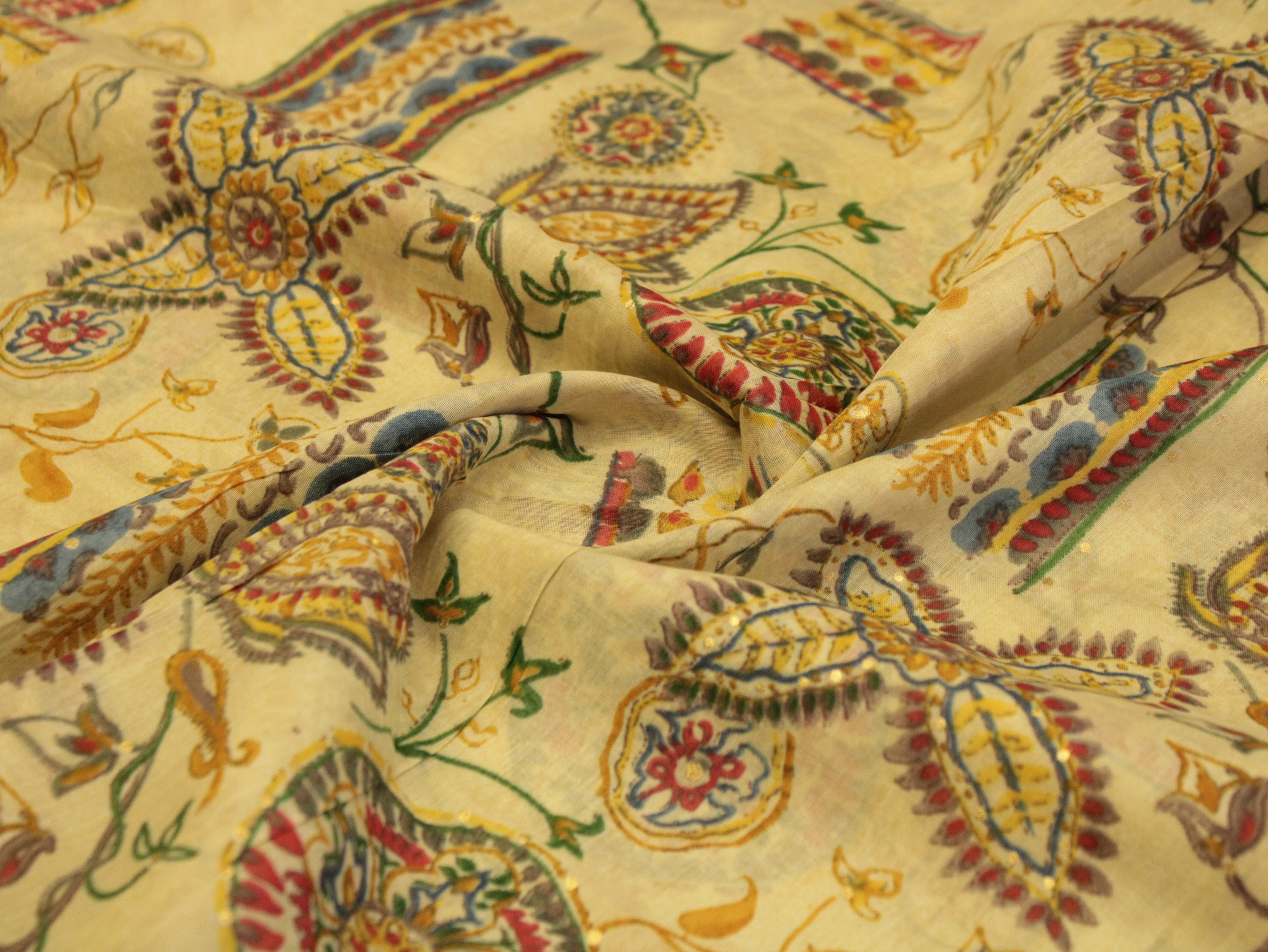 Premium Micro Fiber Pure Mal Mal Cotton Printed Fabric