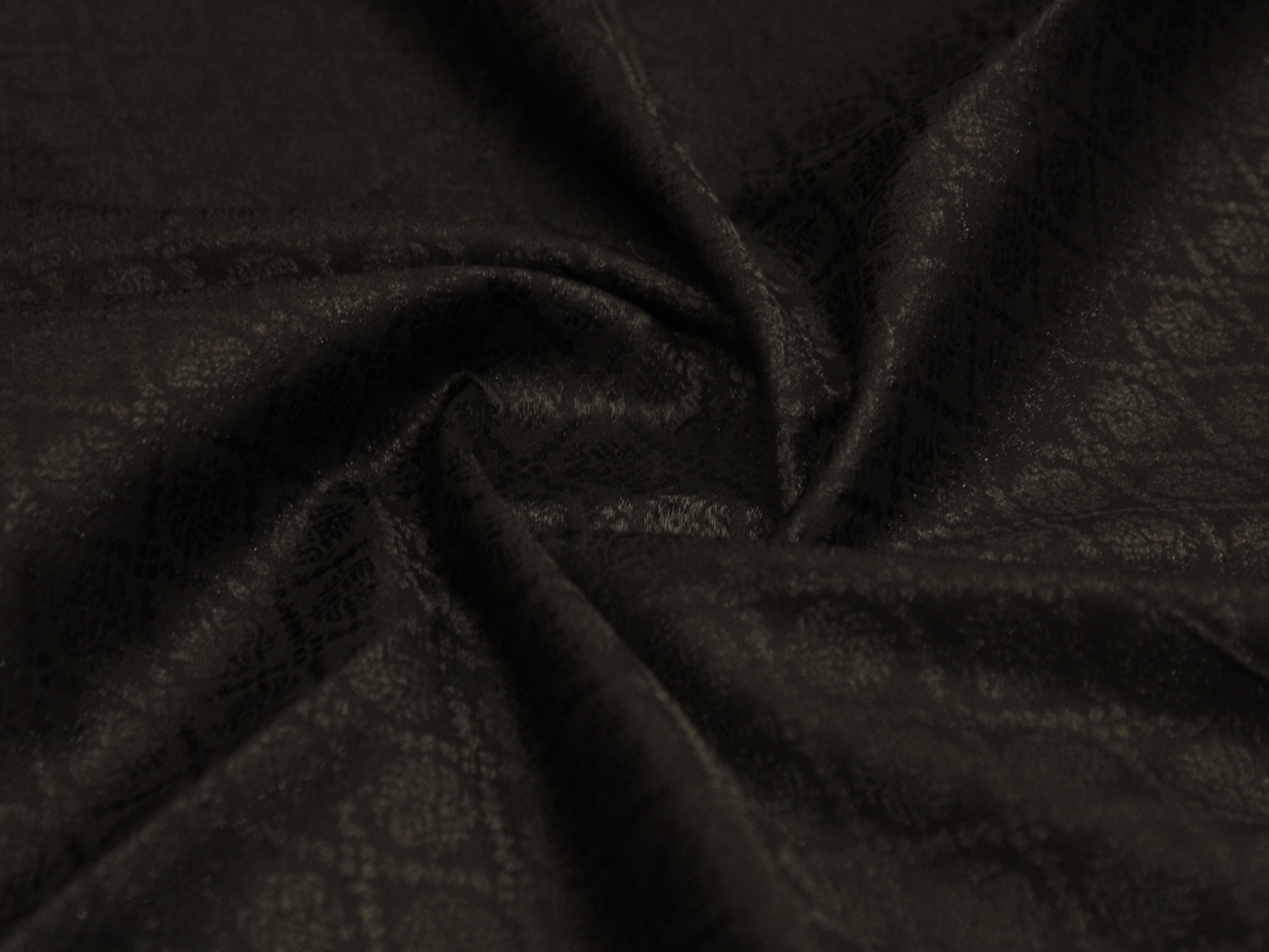 Mfoks Pure Cotton Self-Woven Fabric - Black