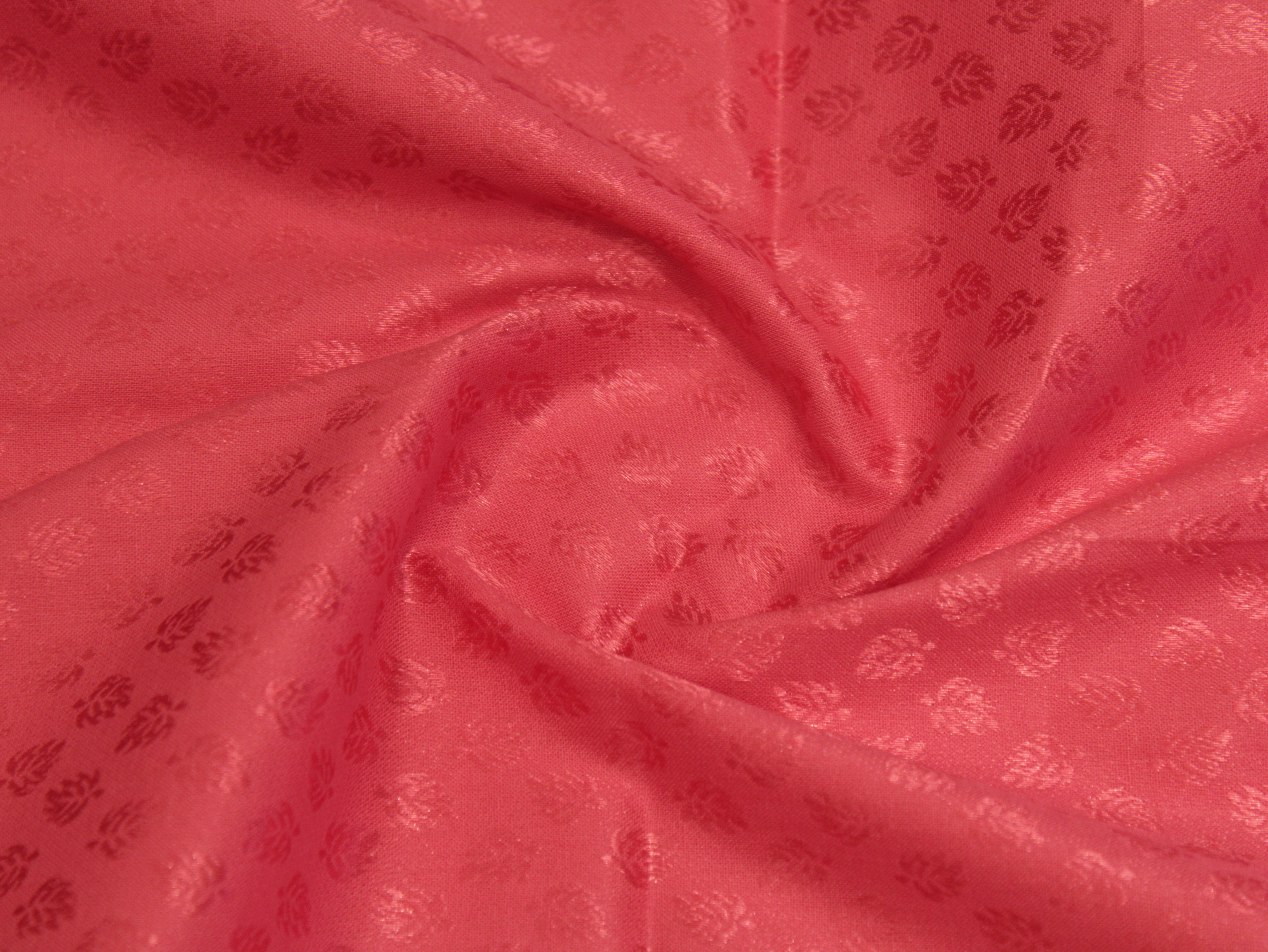 Mfoks Pure Cotton Self-Woven Fabric - Peach