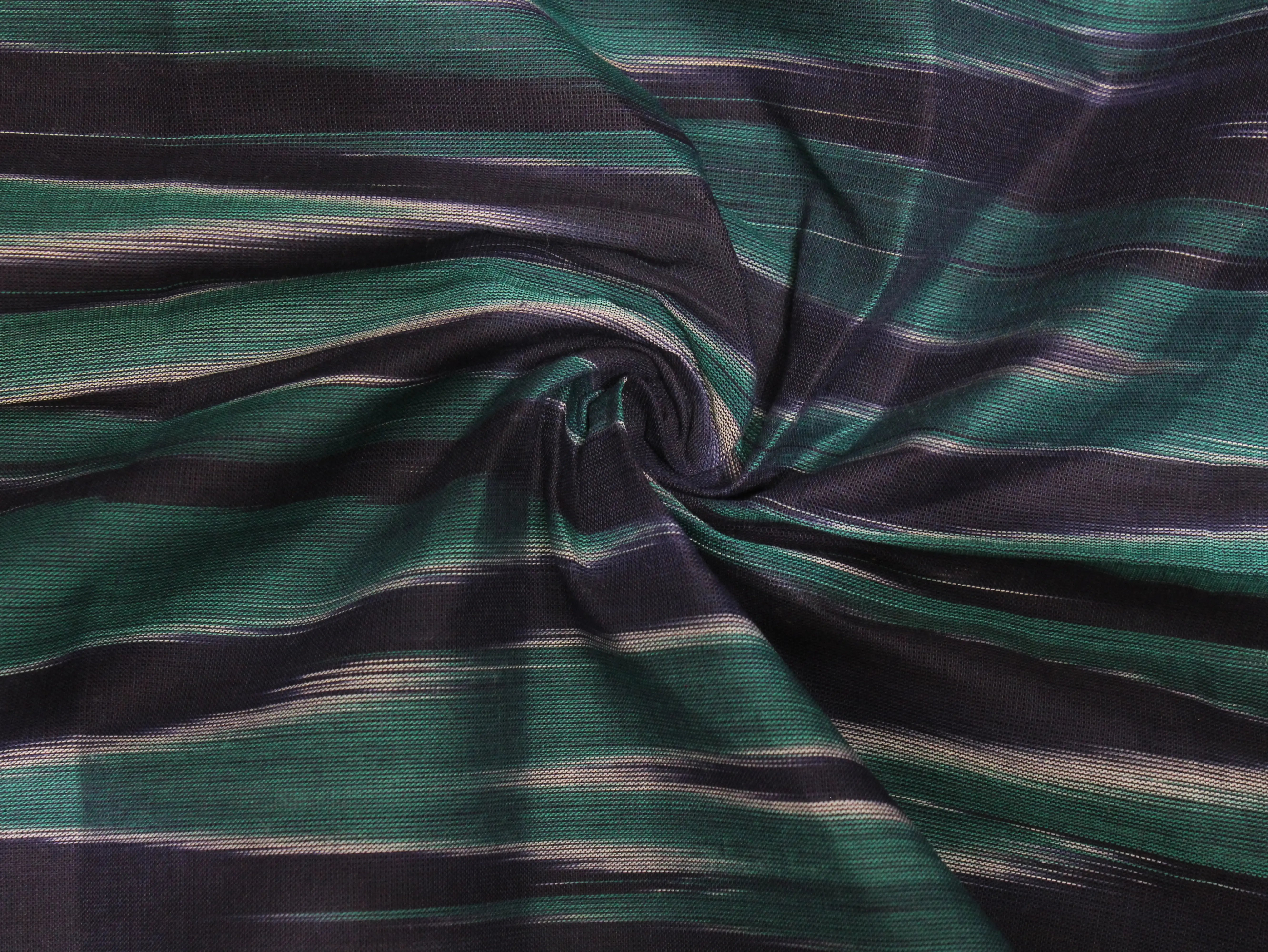 Mfoks : Handloom Pure Cotton Woven Fabric - Blue