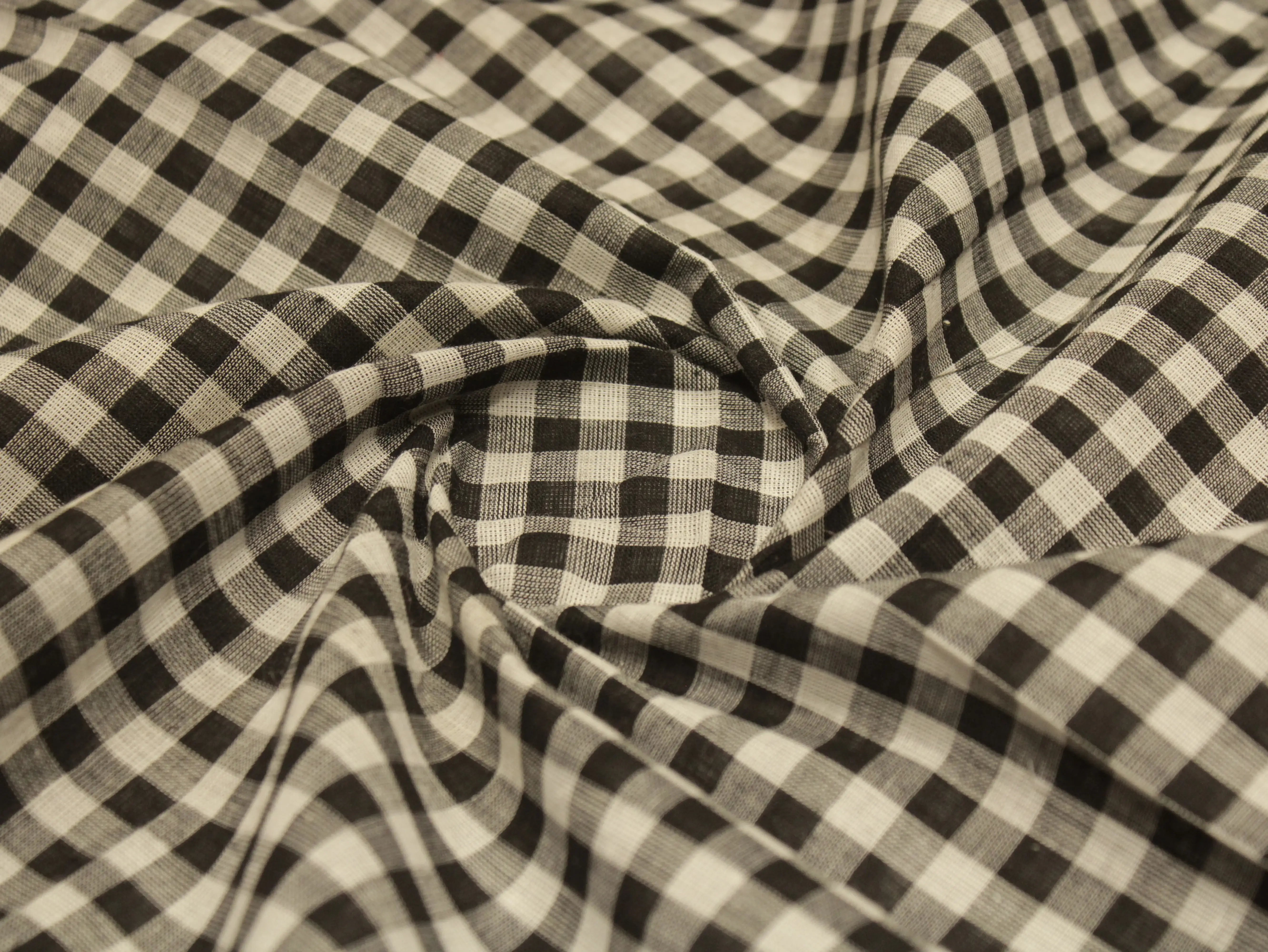 Checked Handloom Pure Cotton Woven Fabric