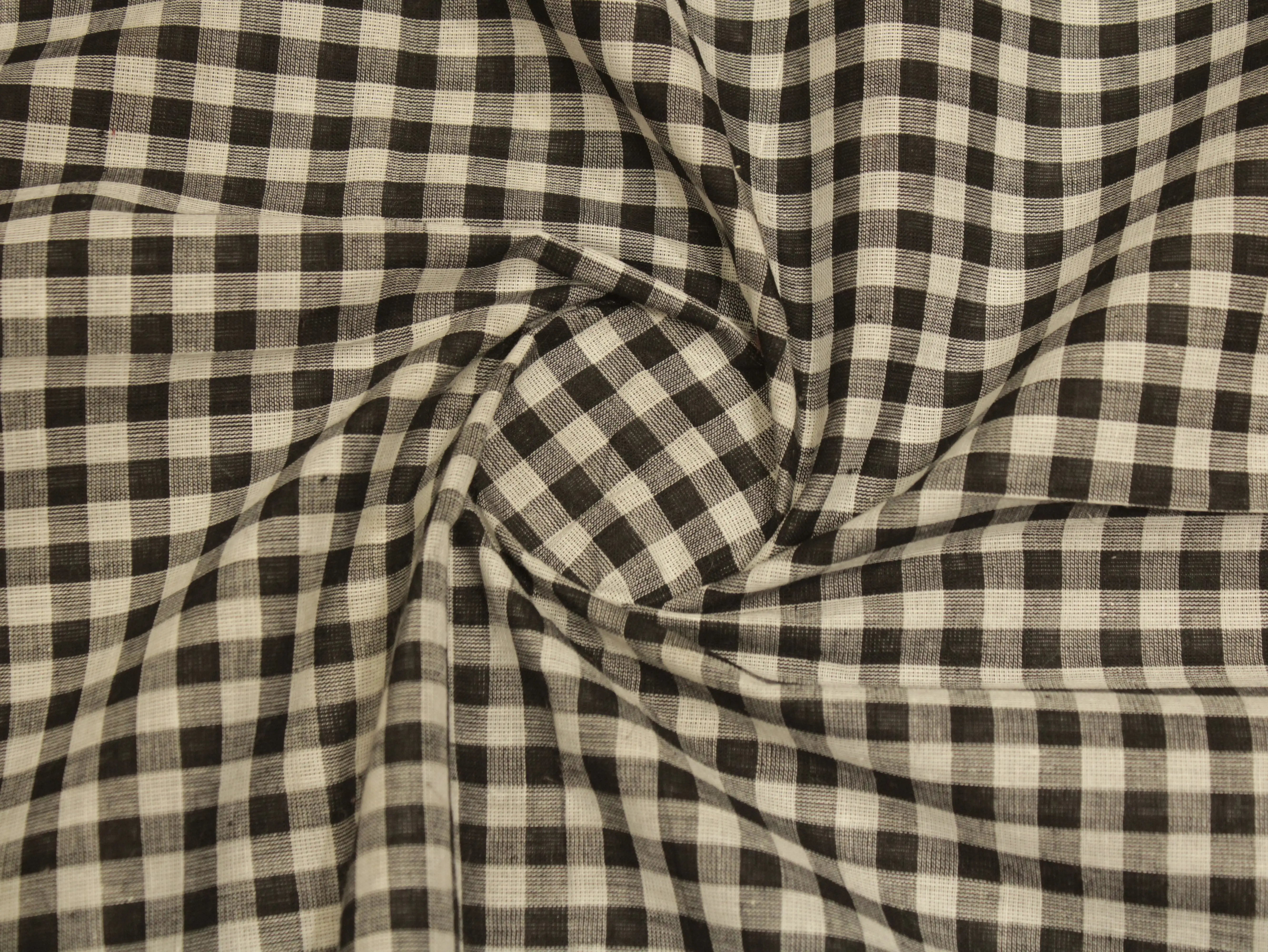 Checked Handloom Pure Cotton Woven Fabric