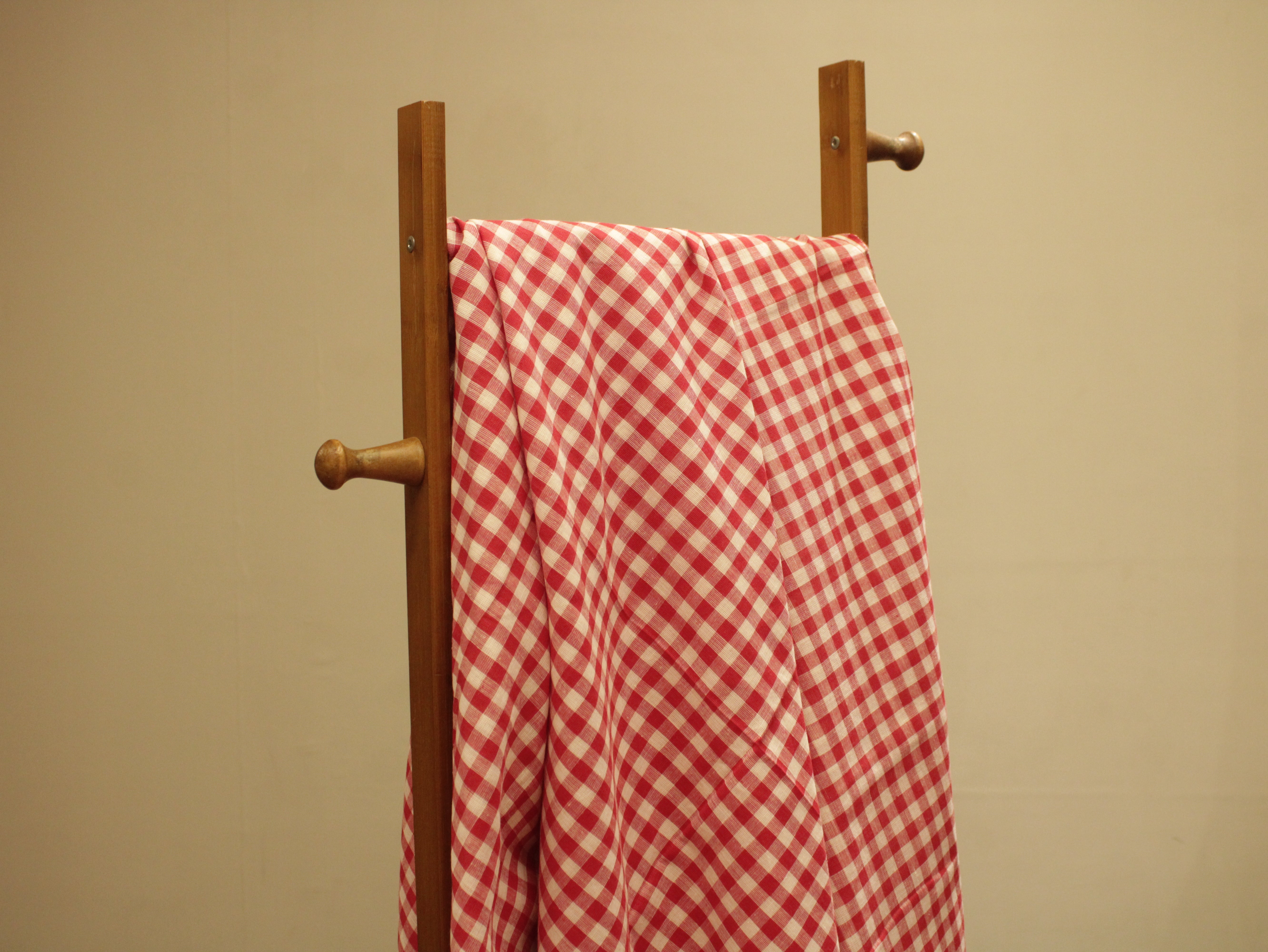 Checked Handloom Pure Cotton Woven Fabric
