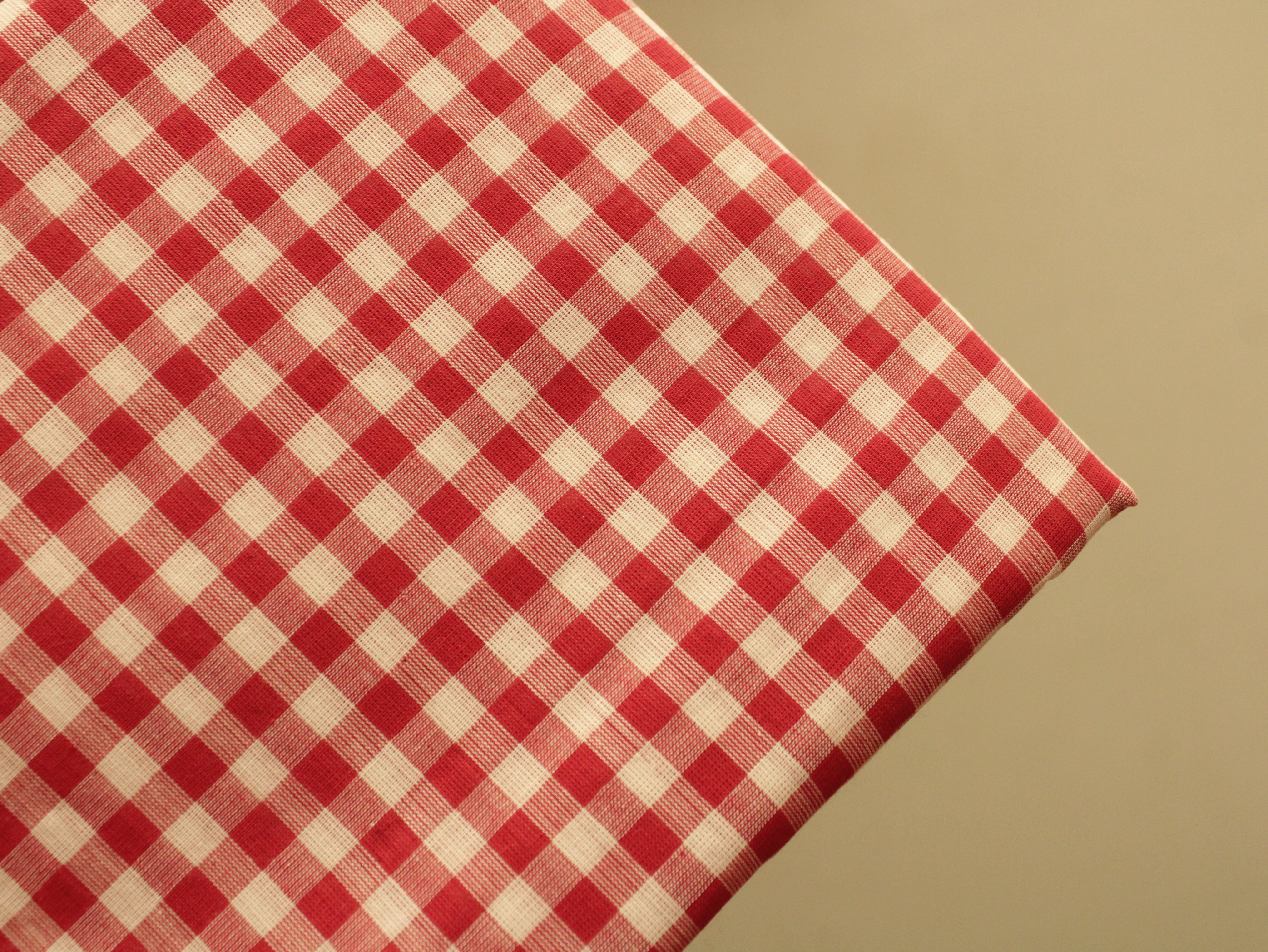 Checked Handloom Pure Cotton Woven Fabric
