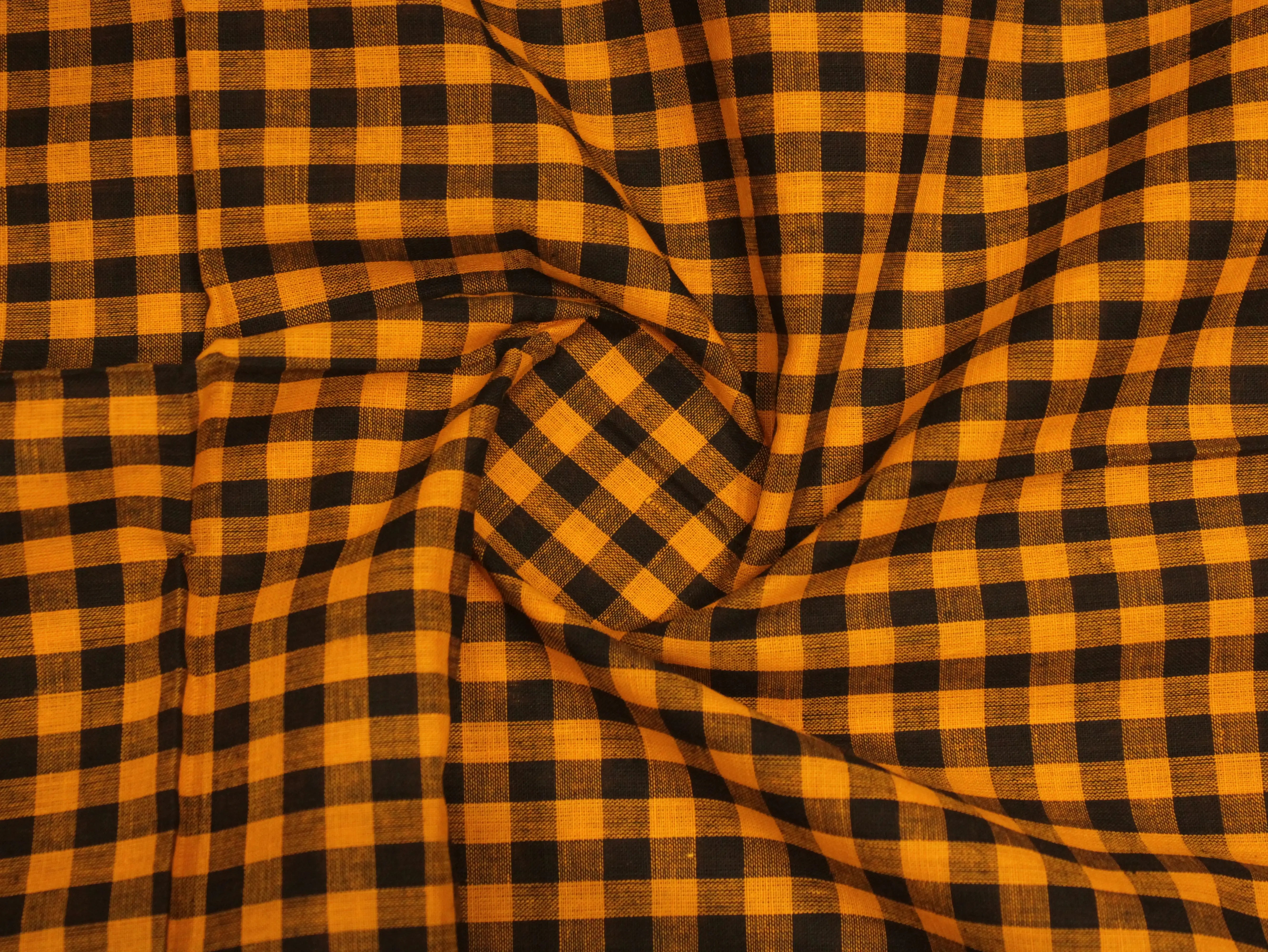 Checked Handloom Pure Cotton Woven Fabric