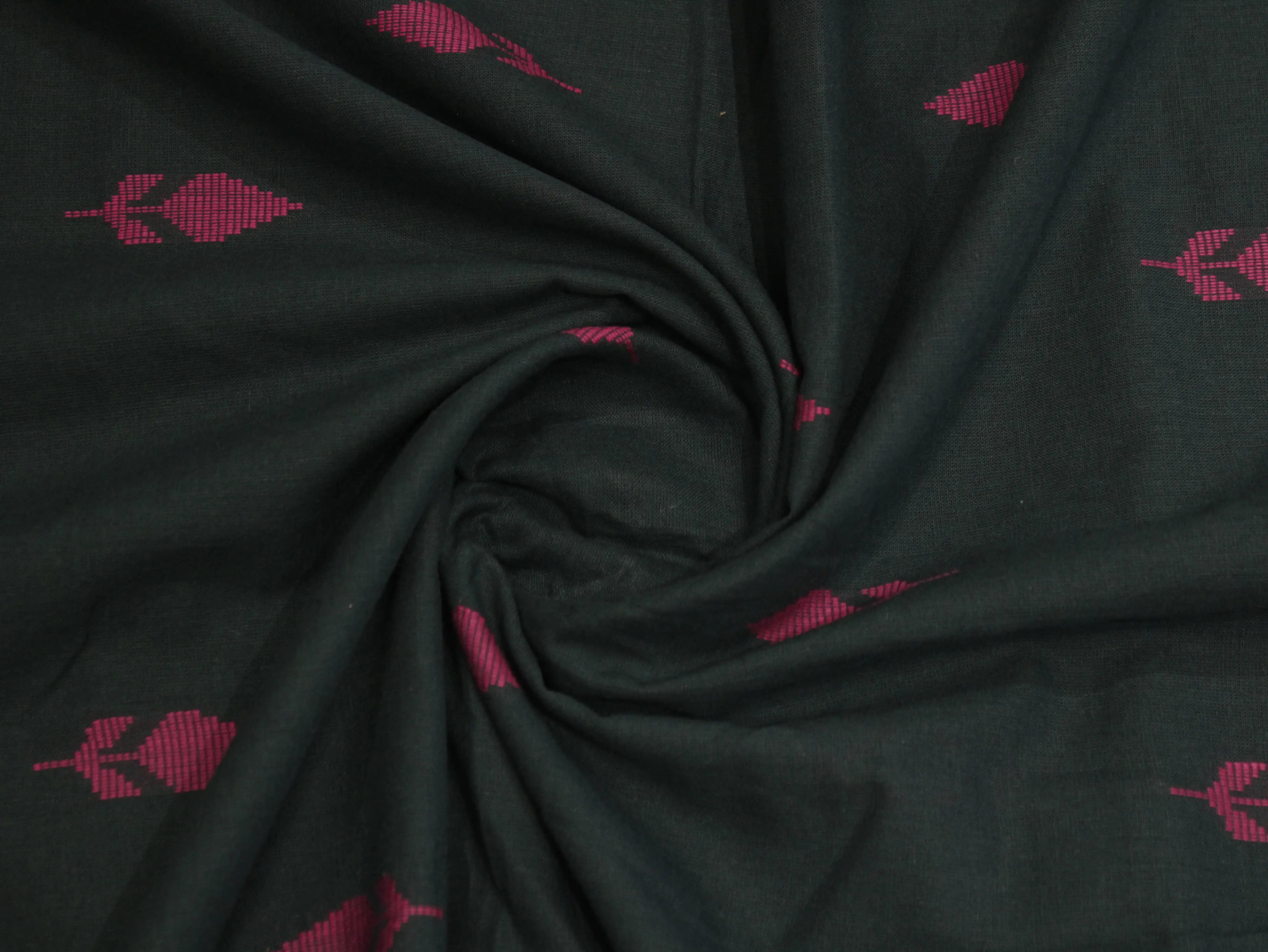 Natural Cotton Woven Fabric - Peacock Blue