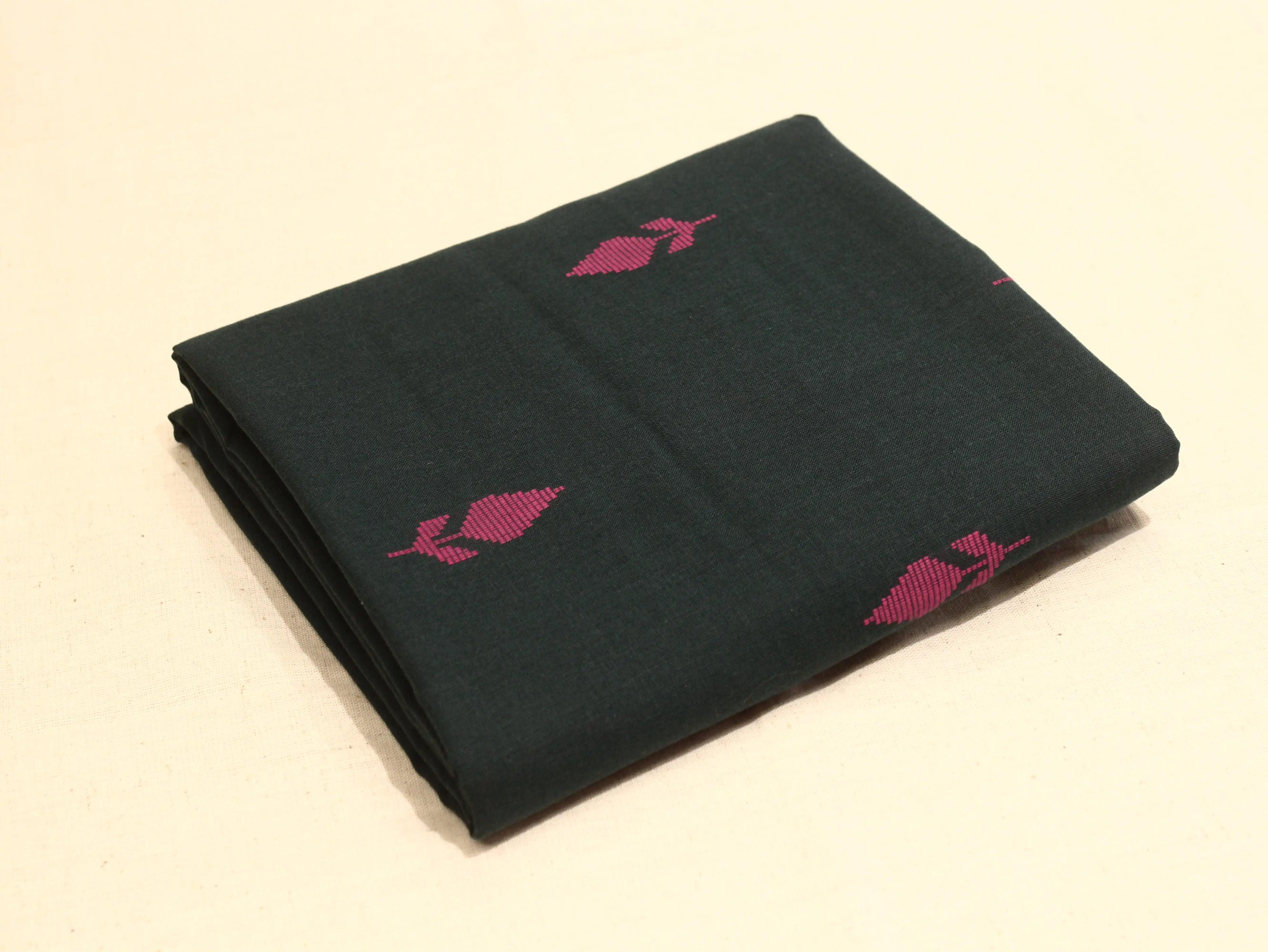 Natural Cotton Woven Fabric - Peacock Blue