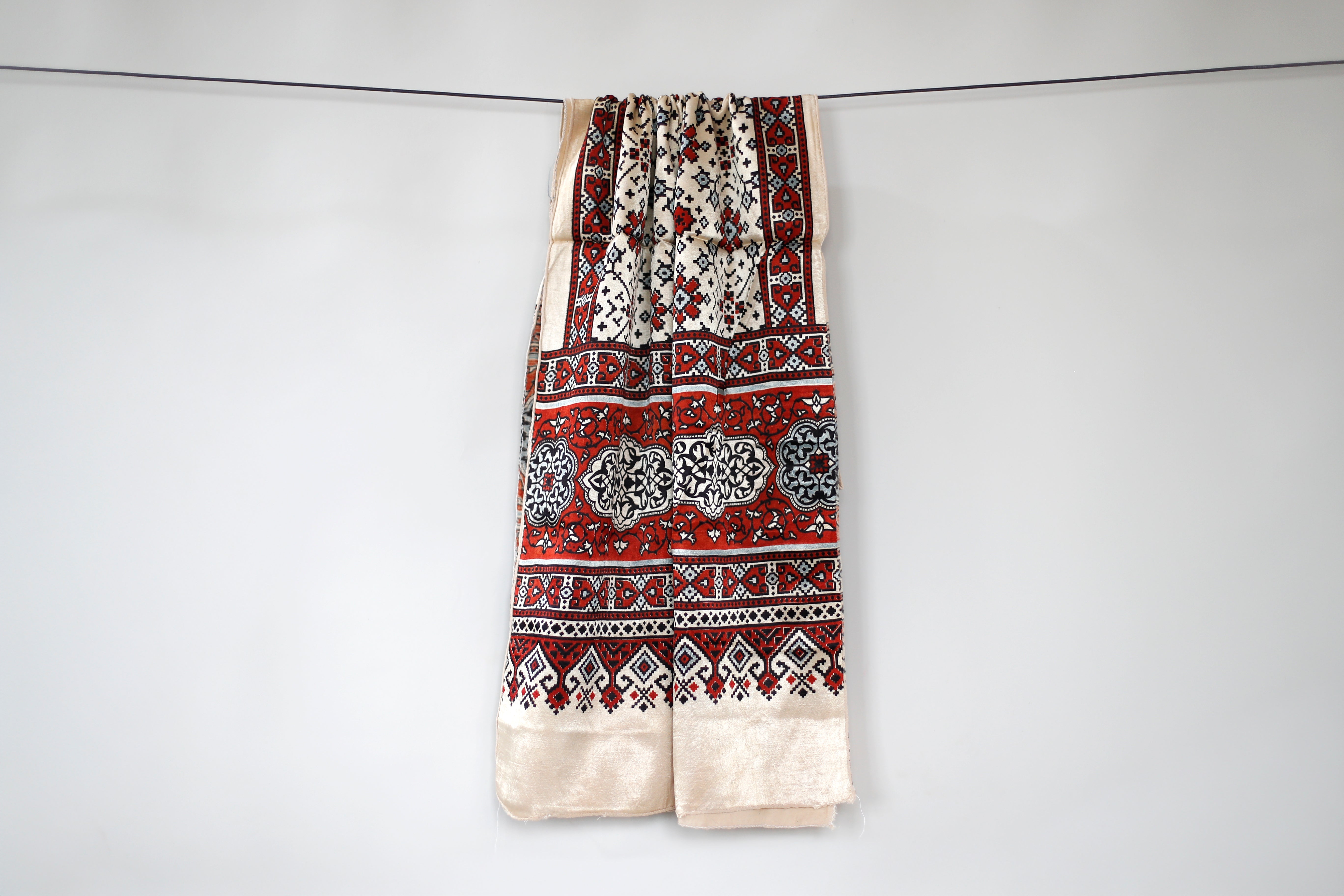 Ajrakh Gaji Silk Stole