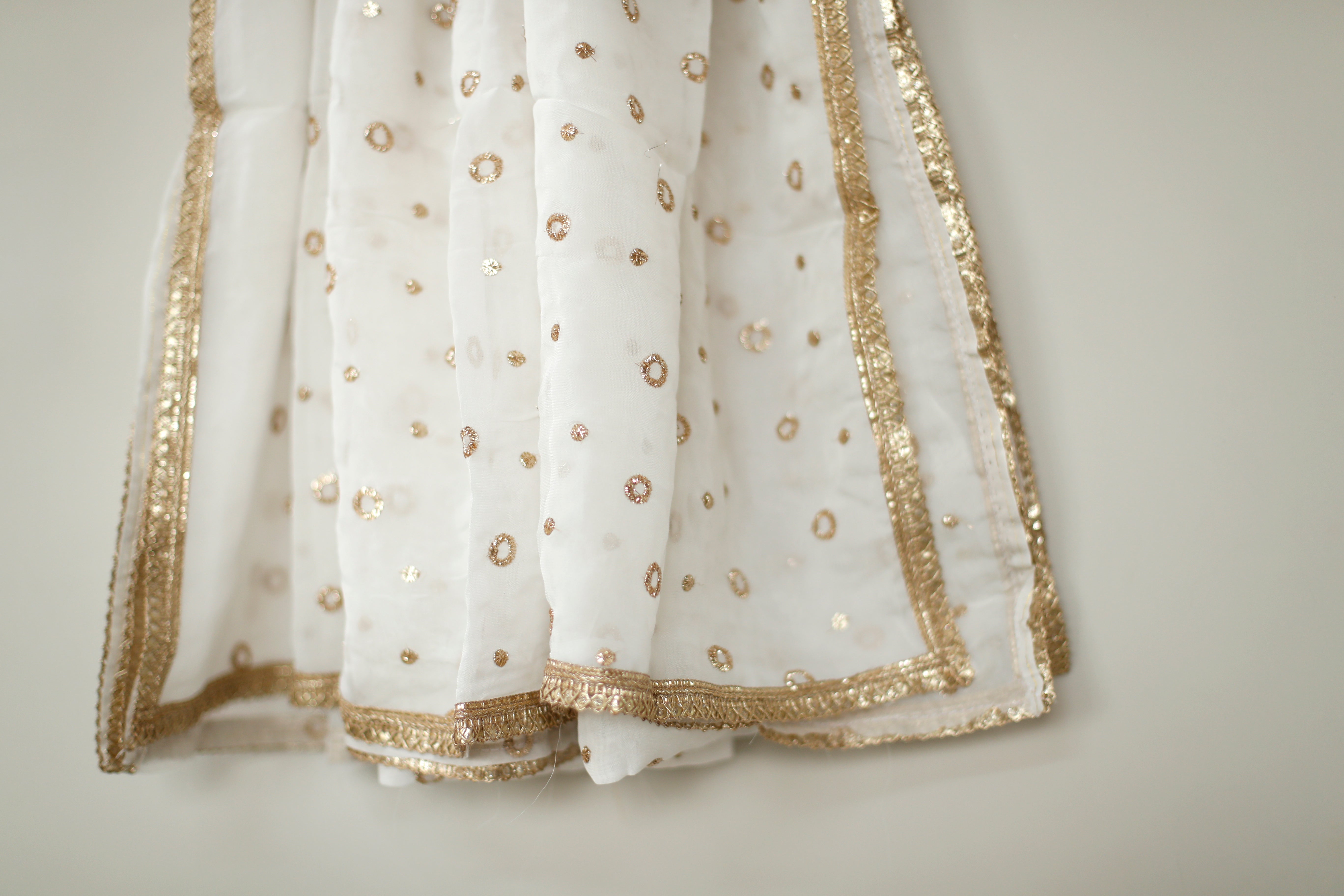 Viscose Organza Zari Work Dupatta – Dyeable