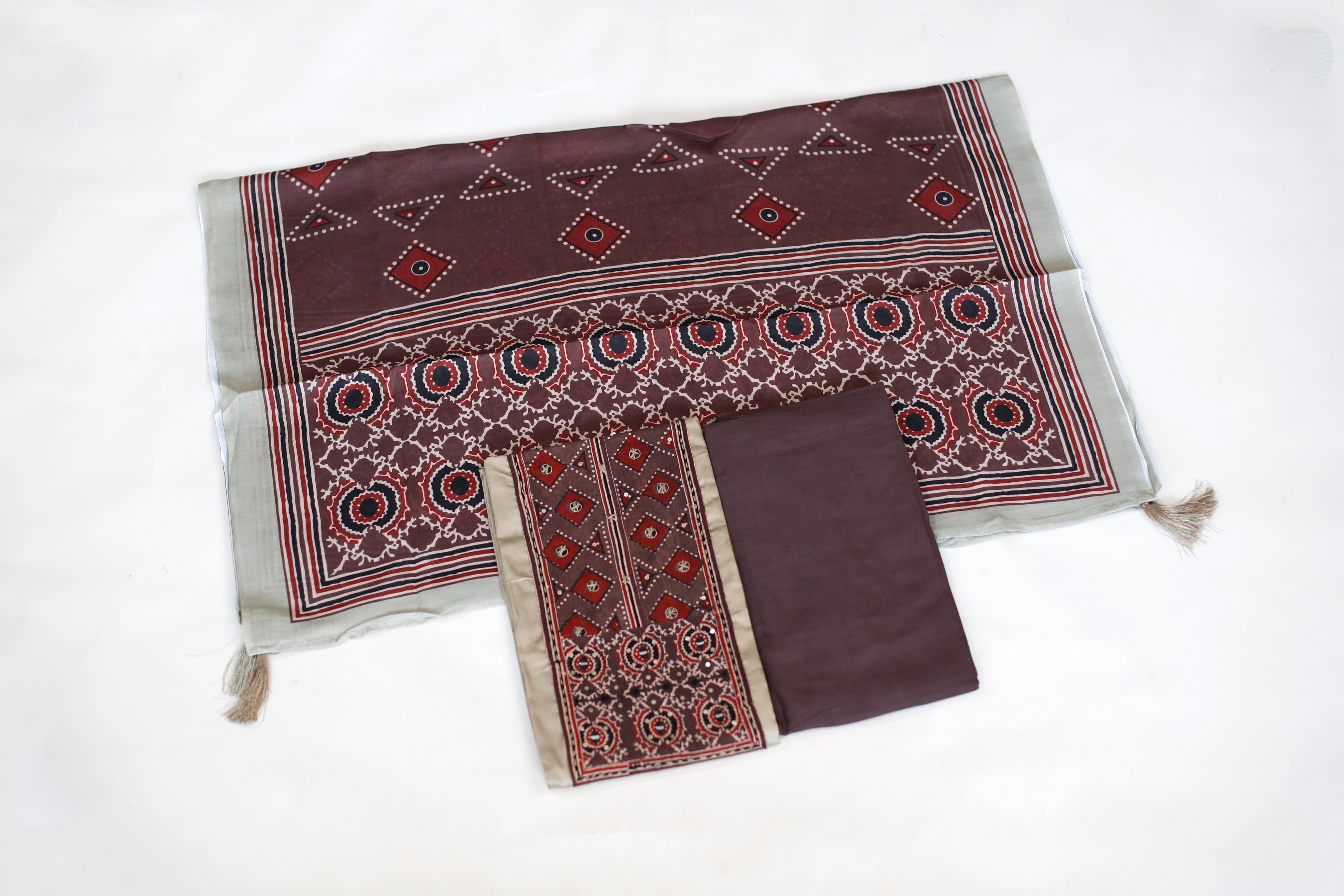 Giza Cotton Unstitched Suit Set - M'Foks