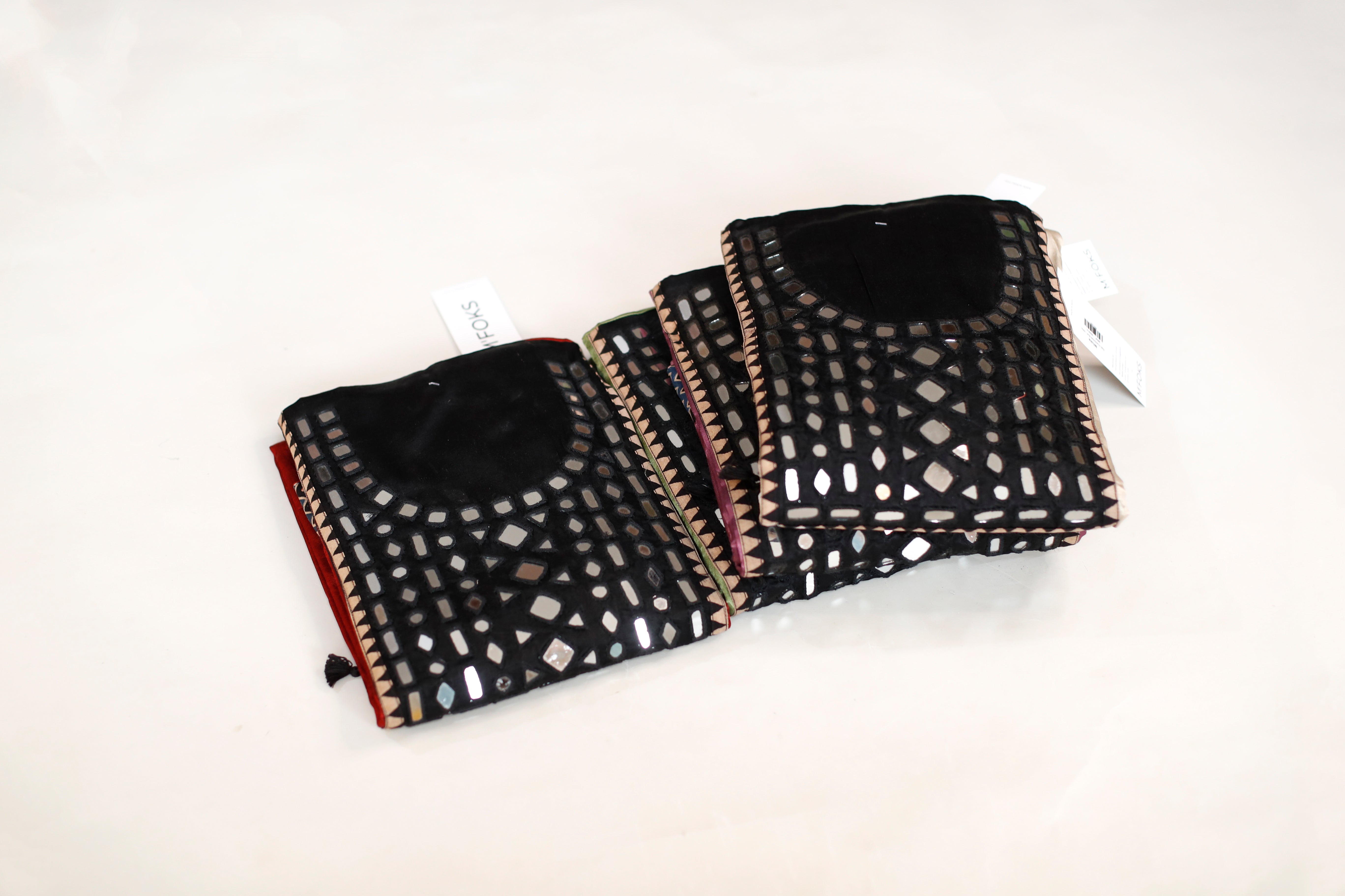 Premium Gaji Silk Unstitched Suit Set with mirror work