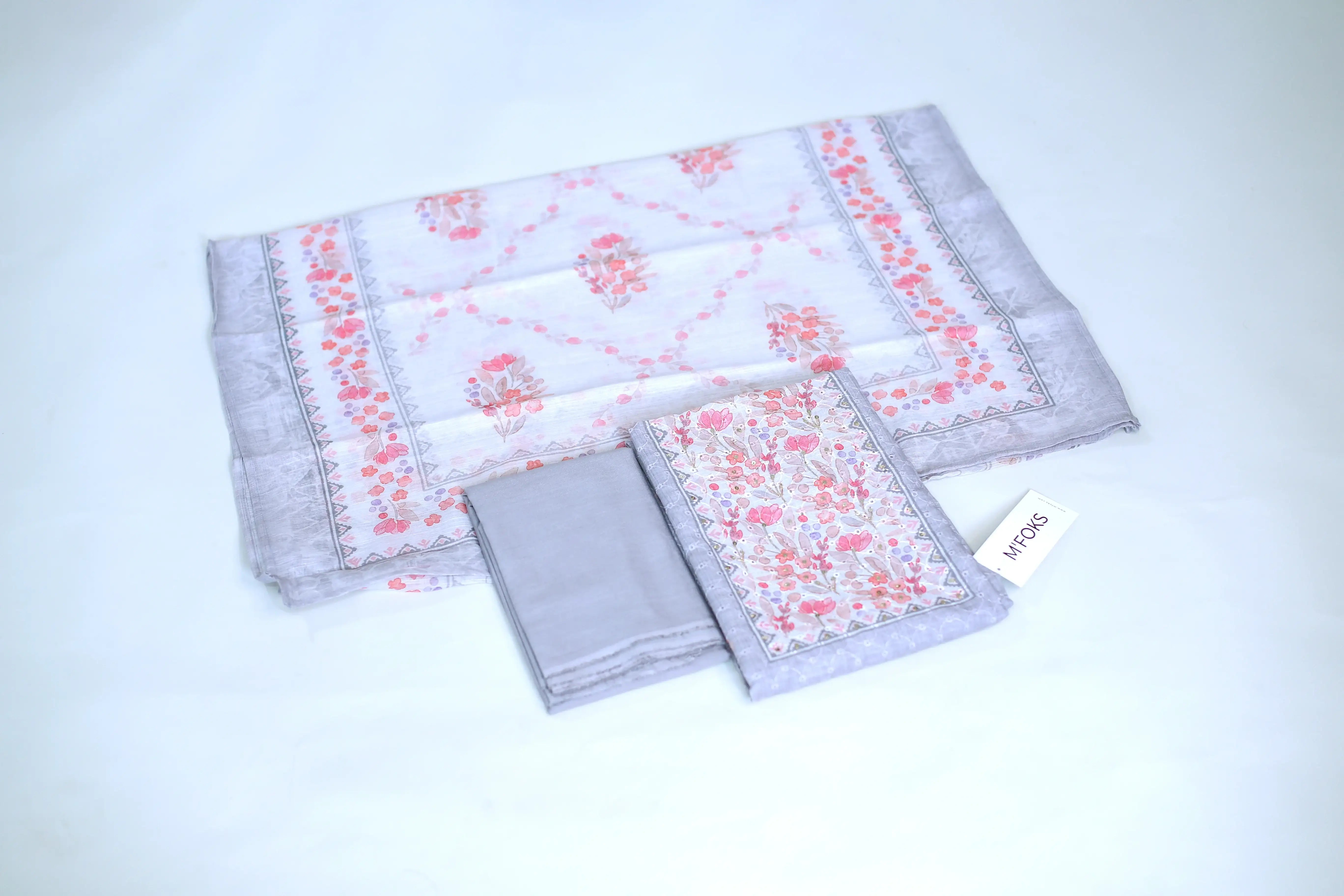 Digital Printed Hakoba Unstitched Suit Set