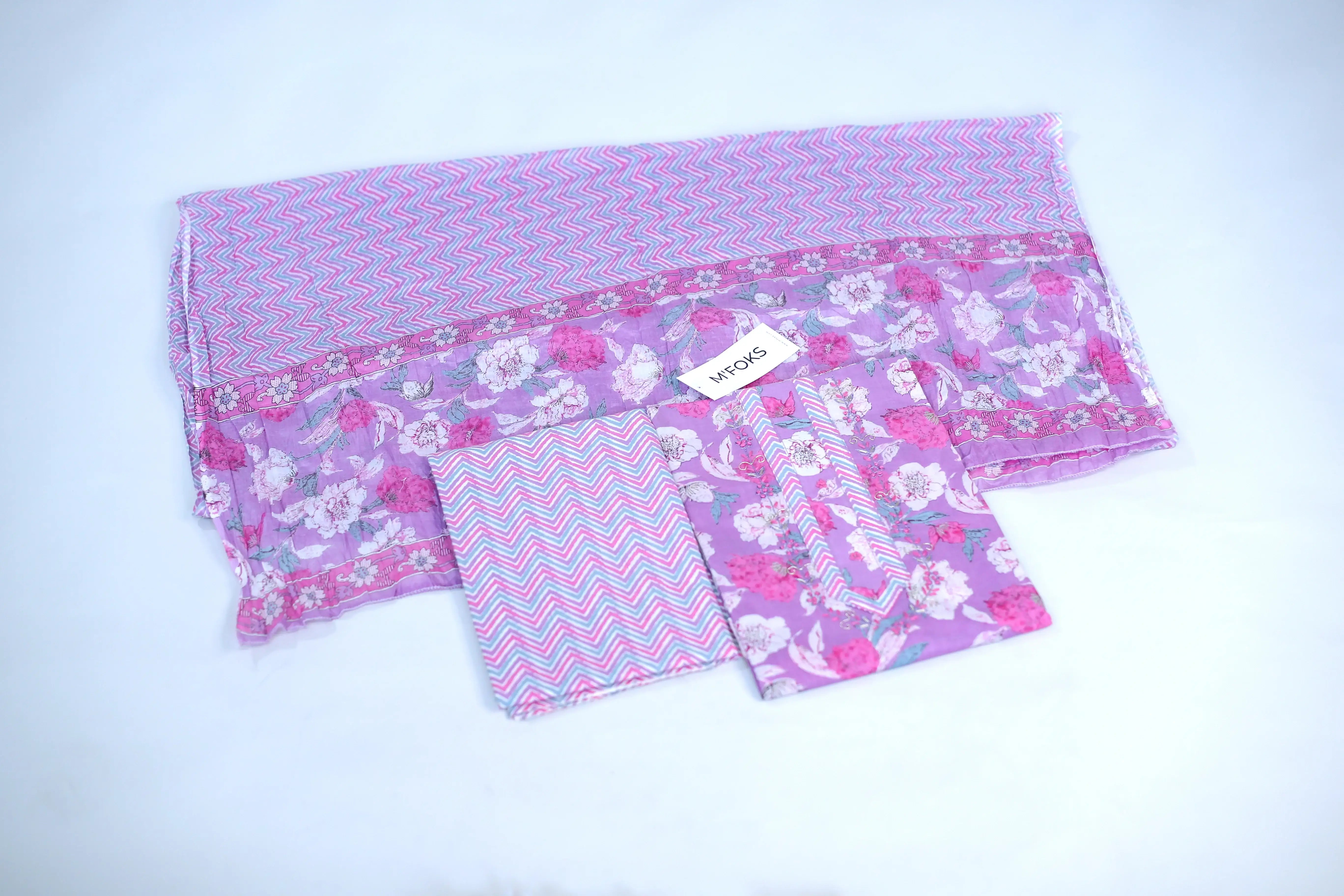 Pure Cotton Cambric Printed Unstitched Suit Set