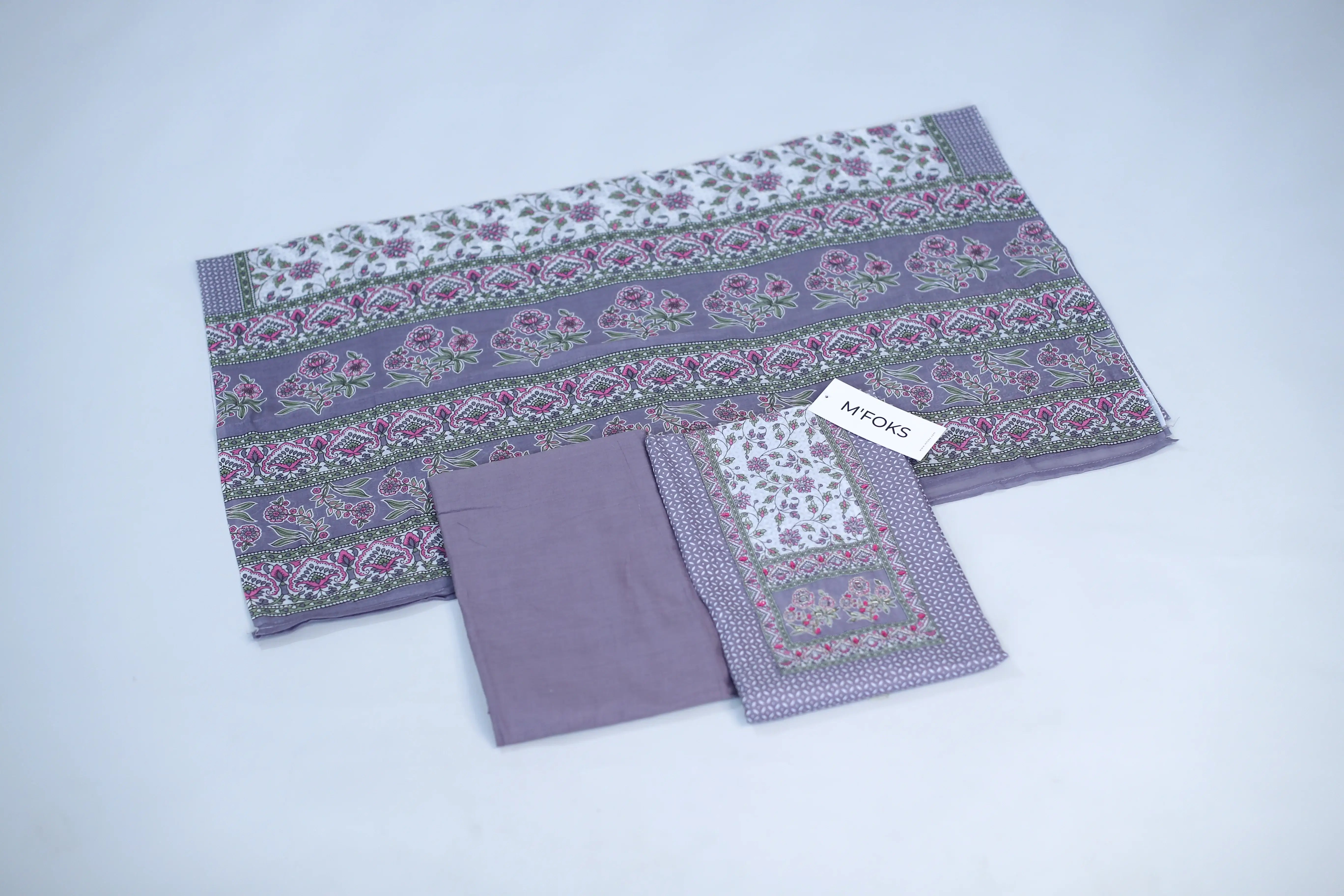Pure Cotton Cambric Printed Unstitched Suit Set