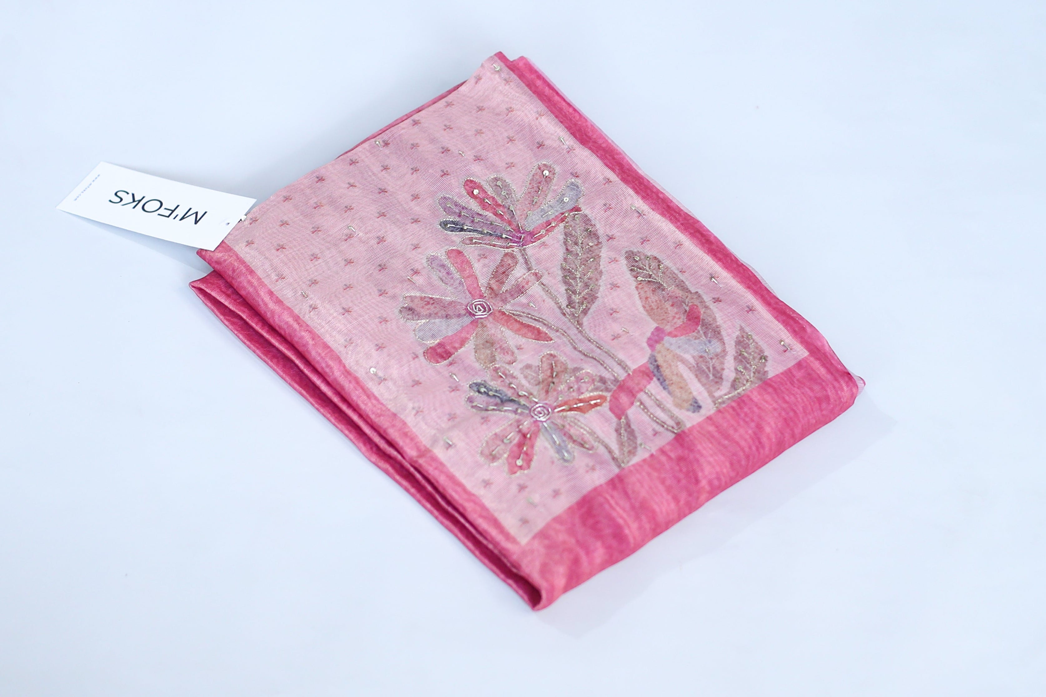Tissue Silk Digital Printed Suit Set with Minimal Work