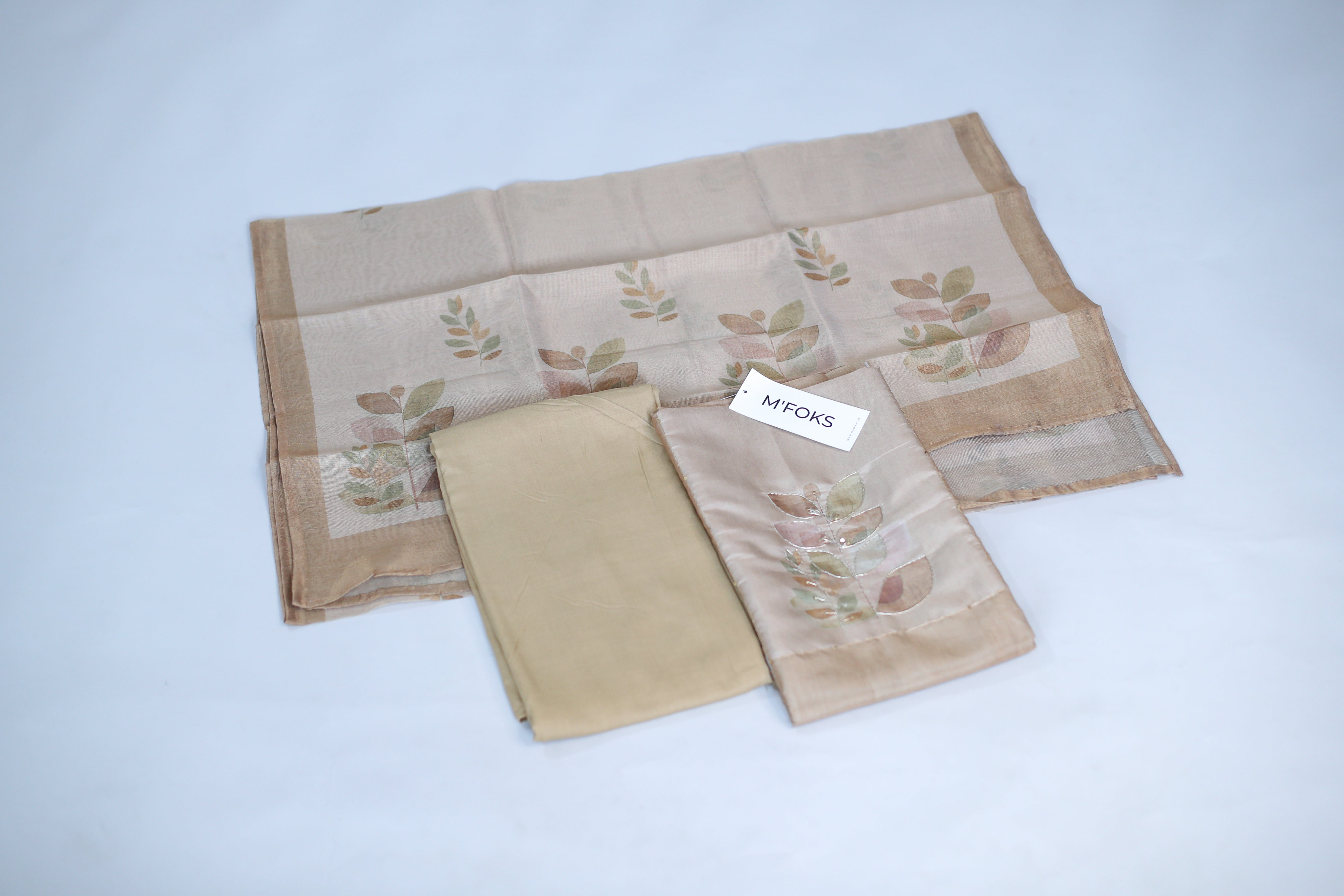 Tissue Silk Digital Printed Suit Set with Minimal Work