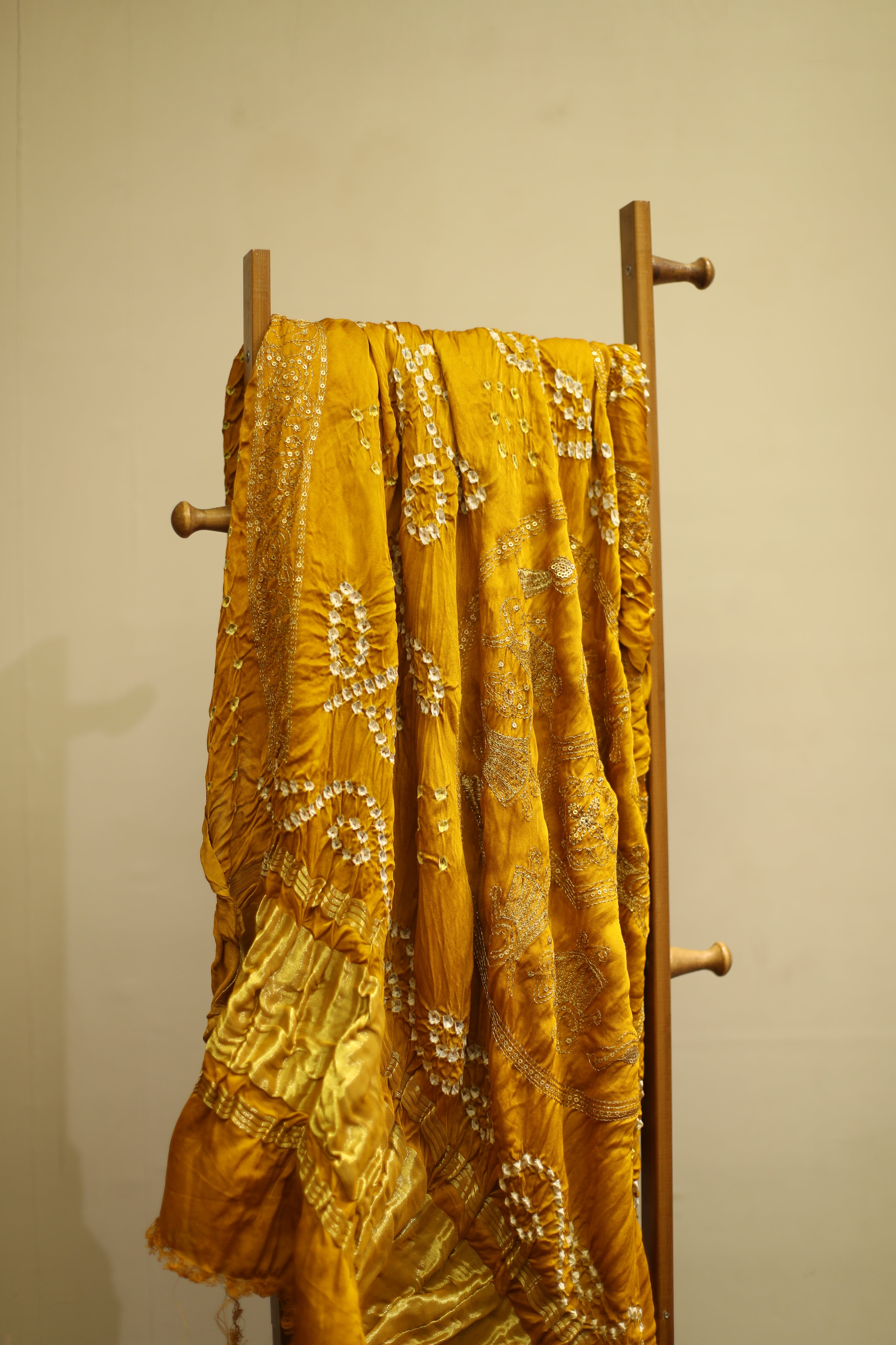 Pure Modal Mustard Lagdi Patta Dupatta