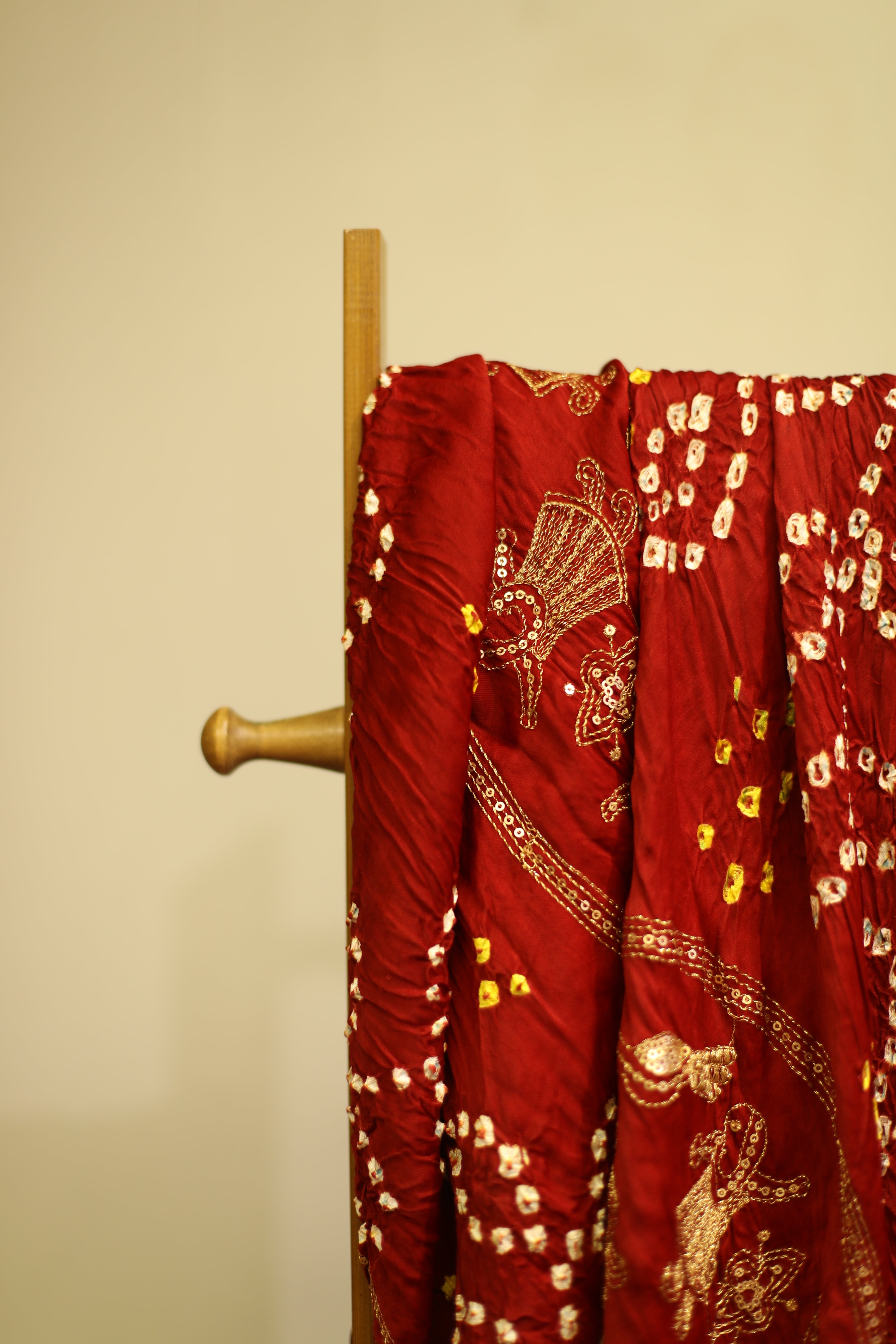 Pure Modal Maroon Lagdi Patta Dupatta