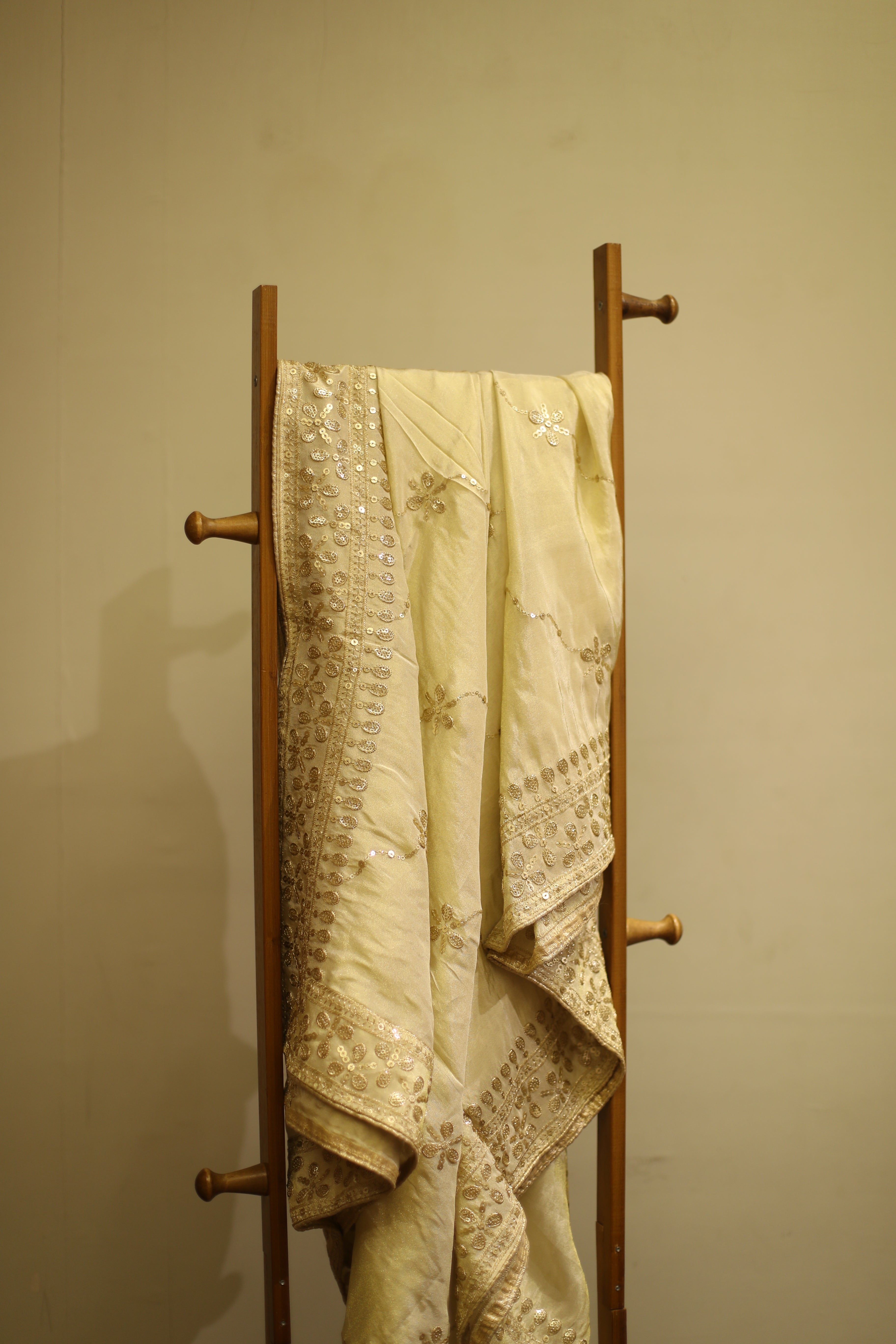 Tissue Zari Woven Work Dupatta - Dyeable