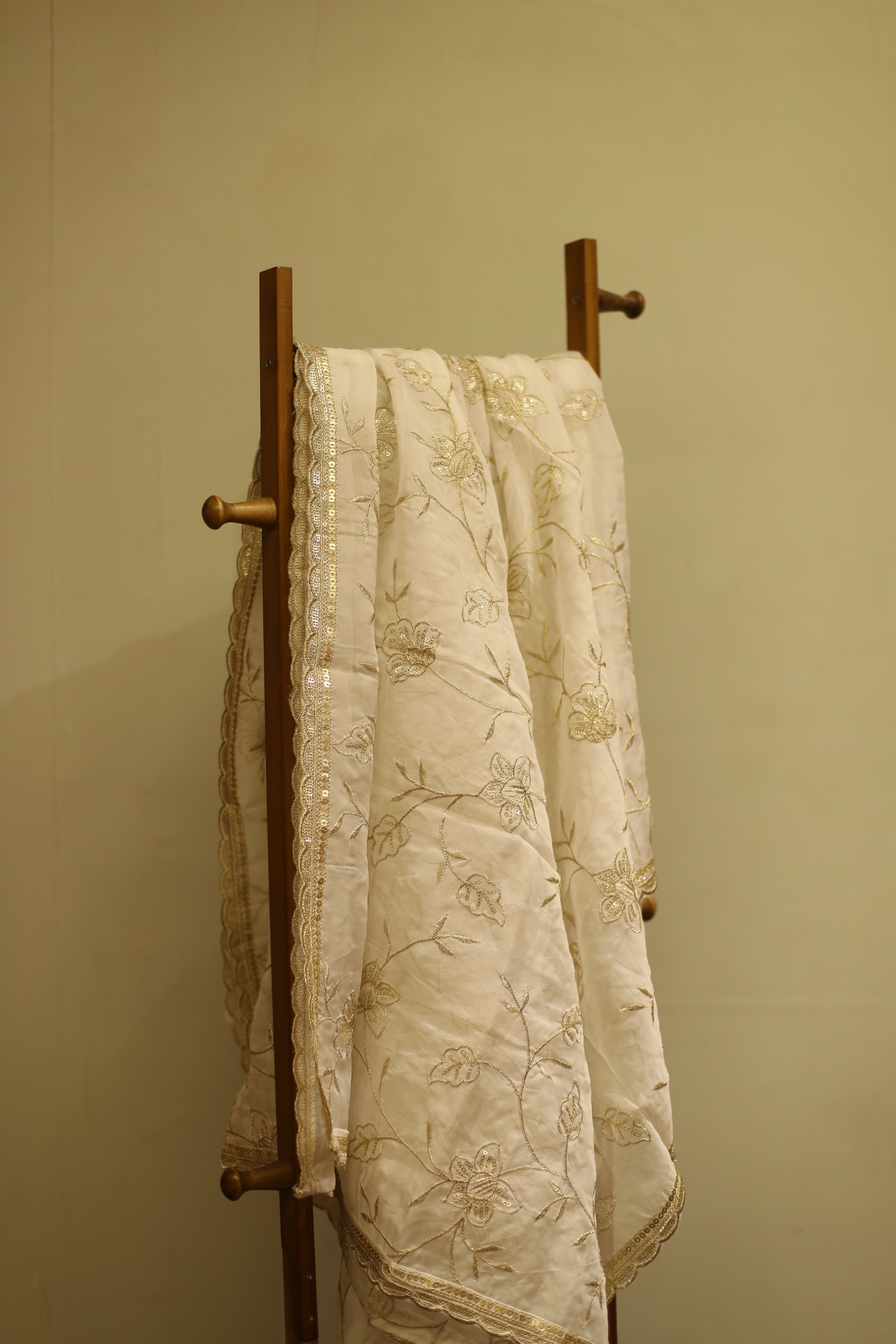 Pure Organza Zari Work Dupatta – Dyeable