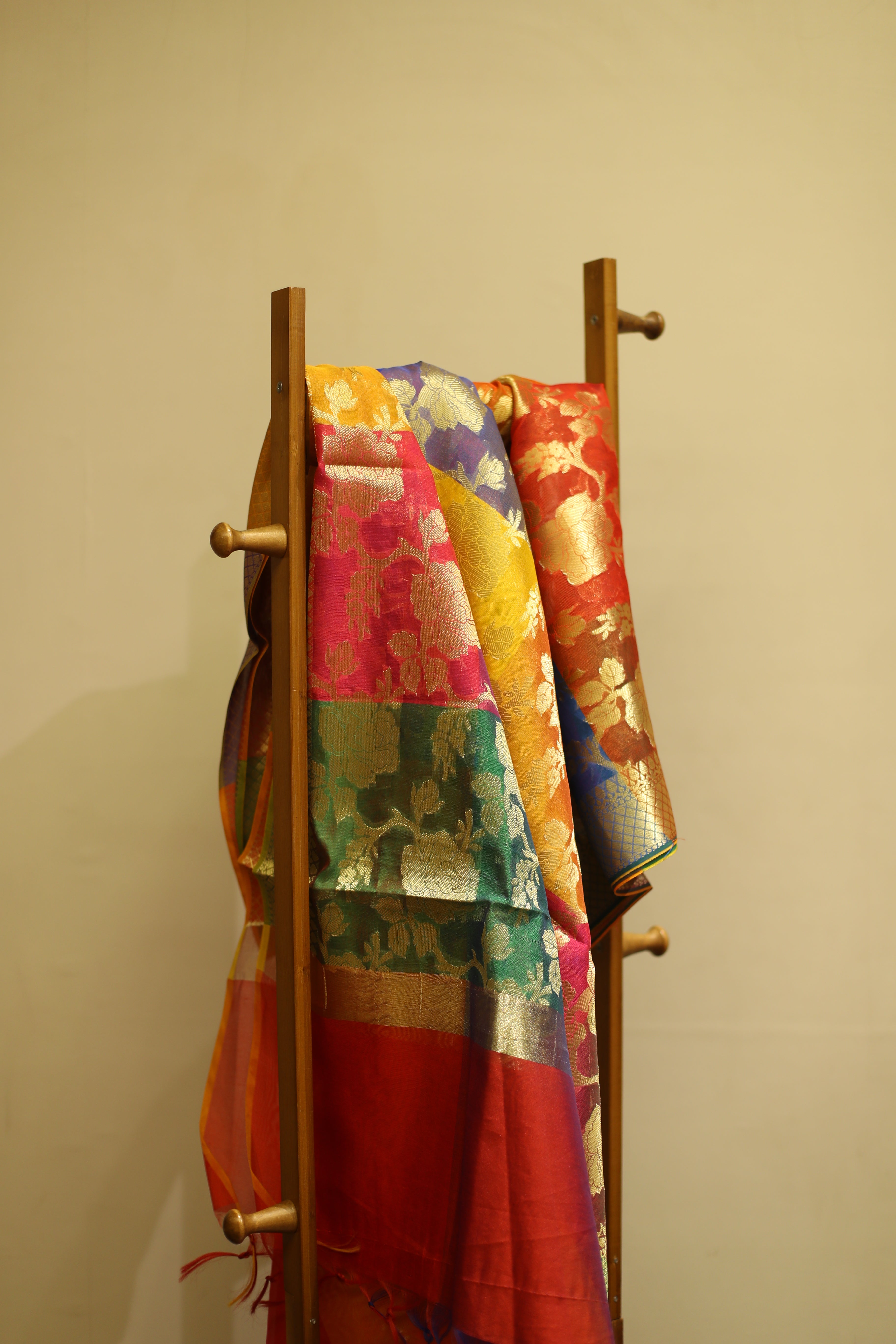 Silk Zari Woven Dupatta/Stole - Multicolor