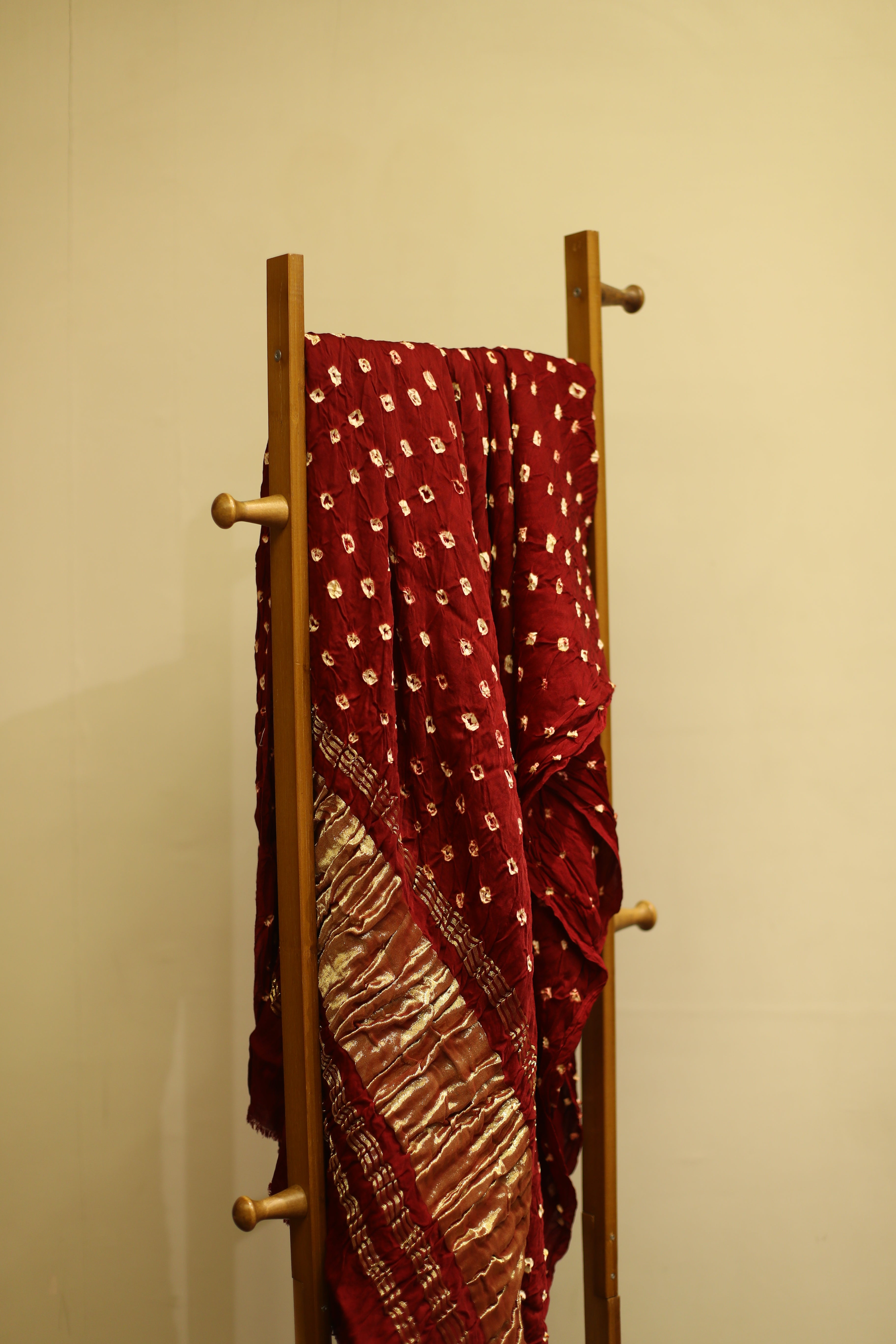 Pure Modal Maroon Lagdi Patta Dupatta