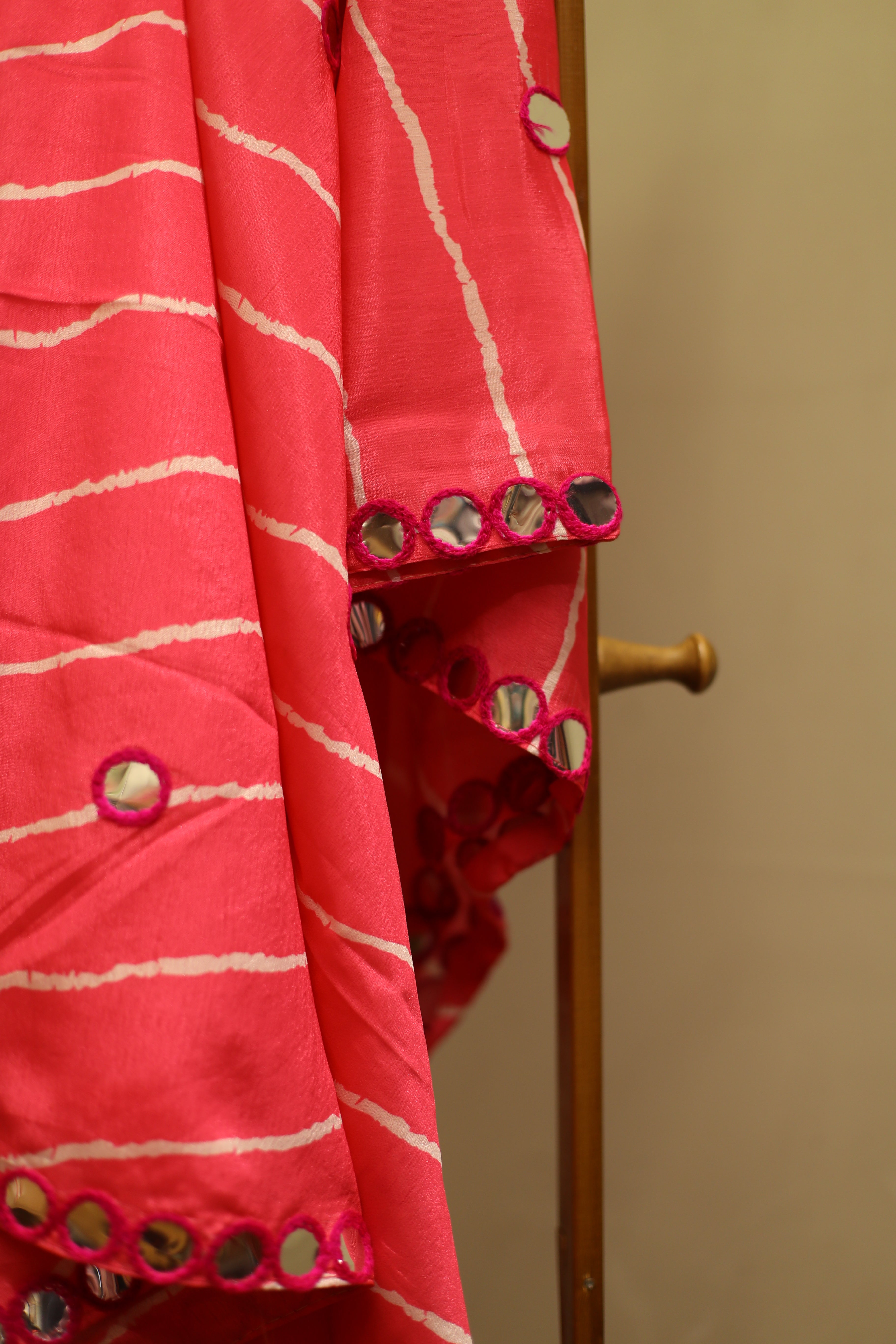 Viscose Chinon Digital Printed Dupatta/Stole - Rani