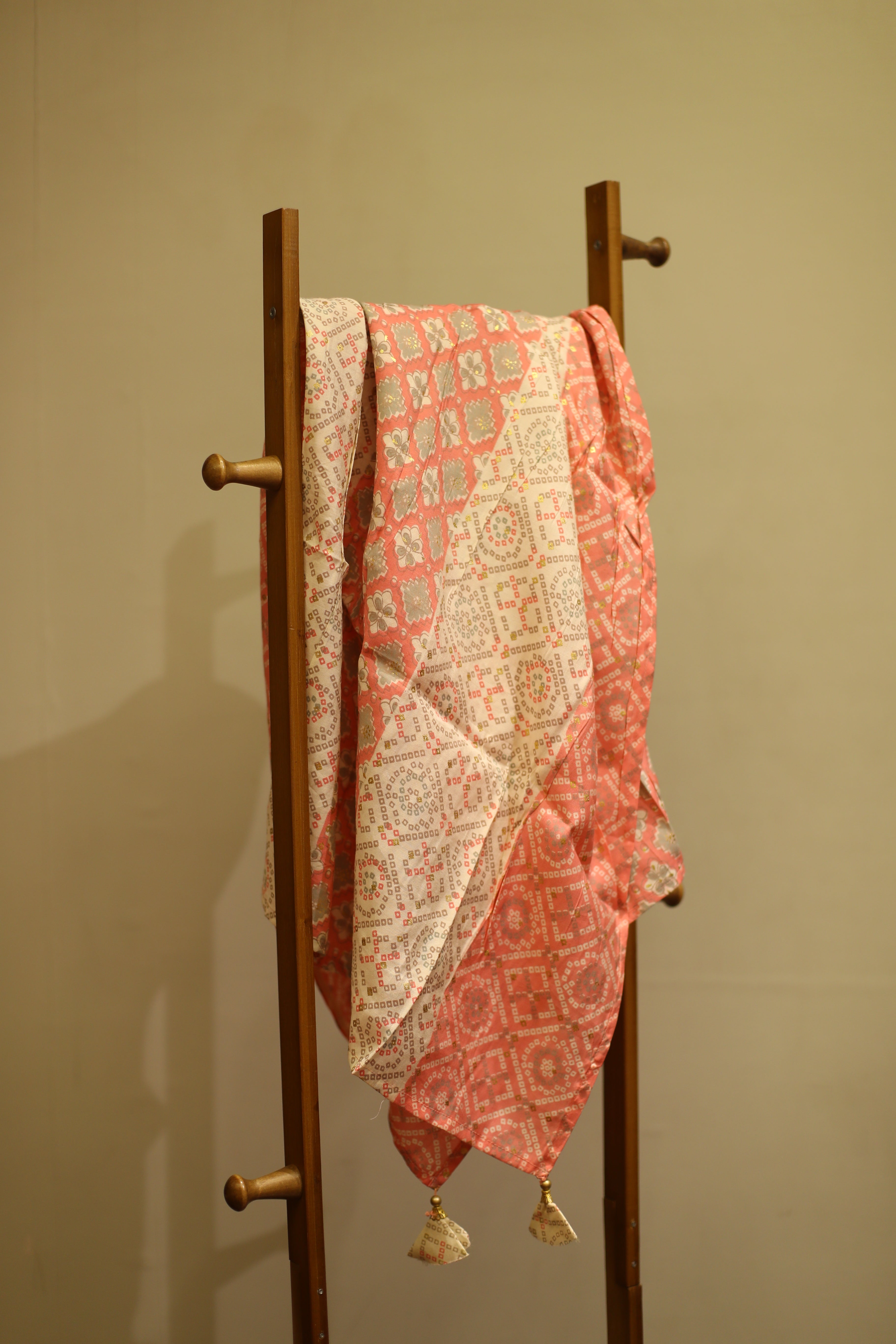 Muslin Digital Printed Stole - Peach
