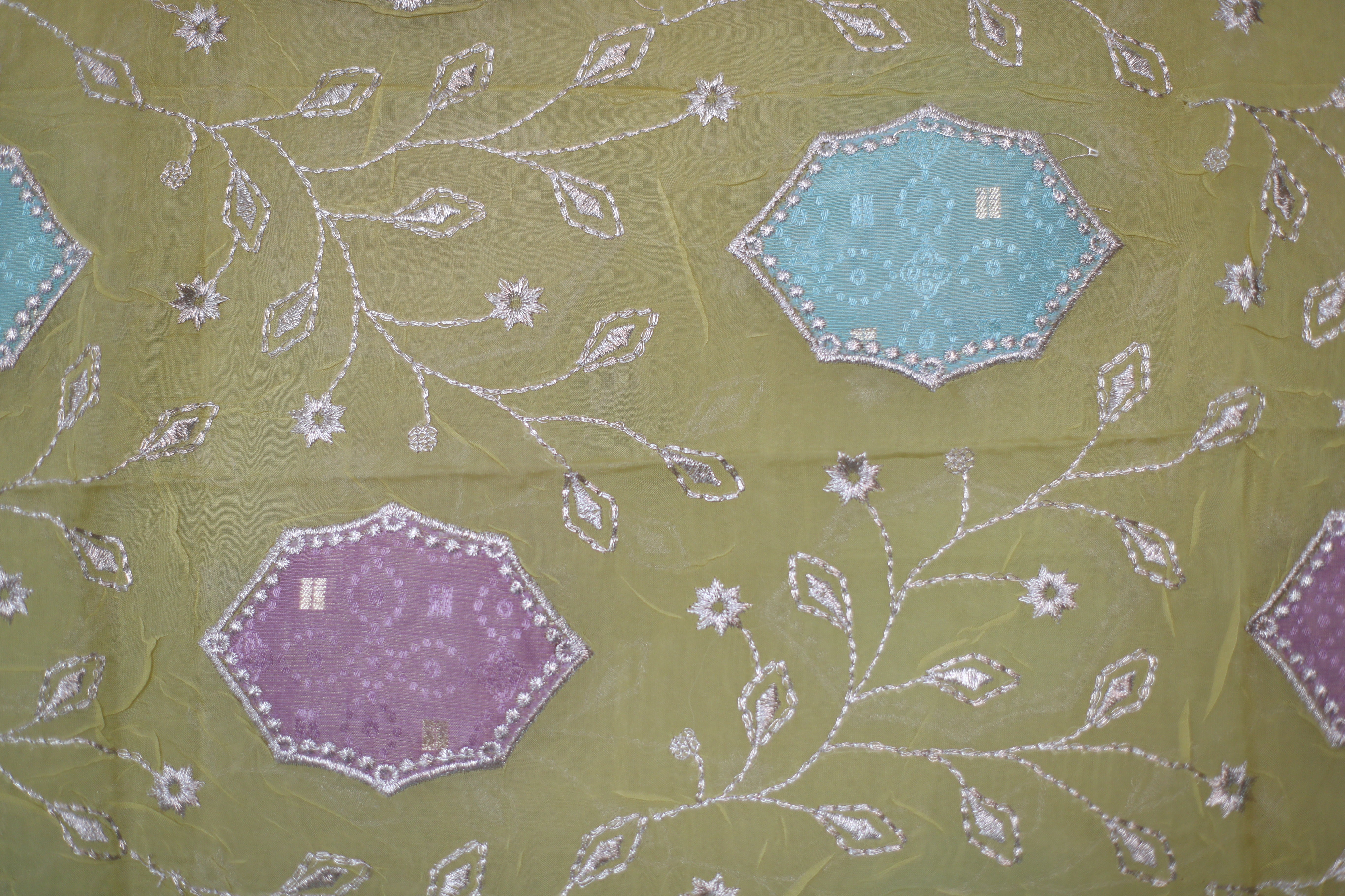 Pure Viscose Organza Vintage Zari Work Dupatta