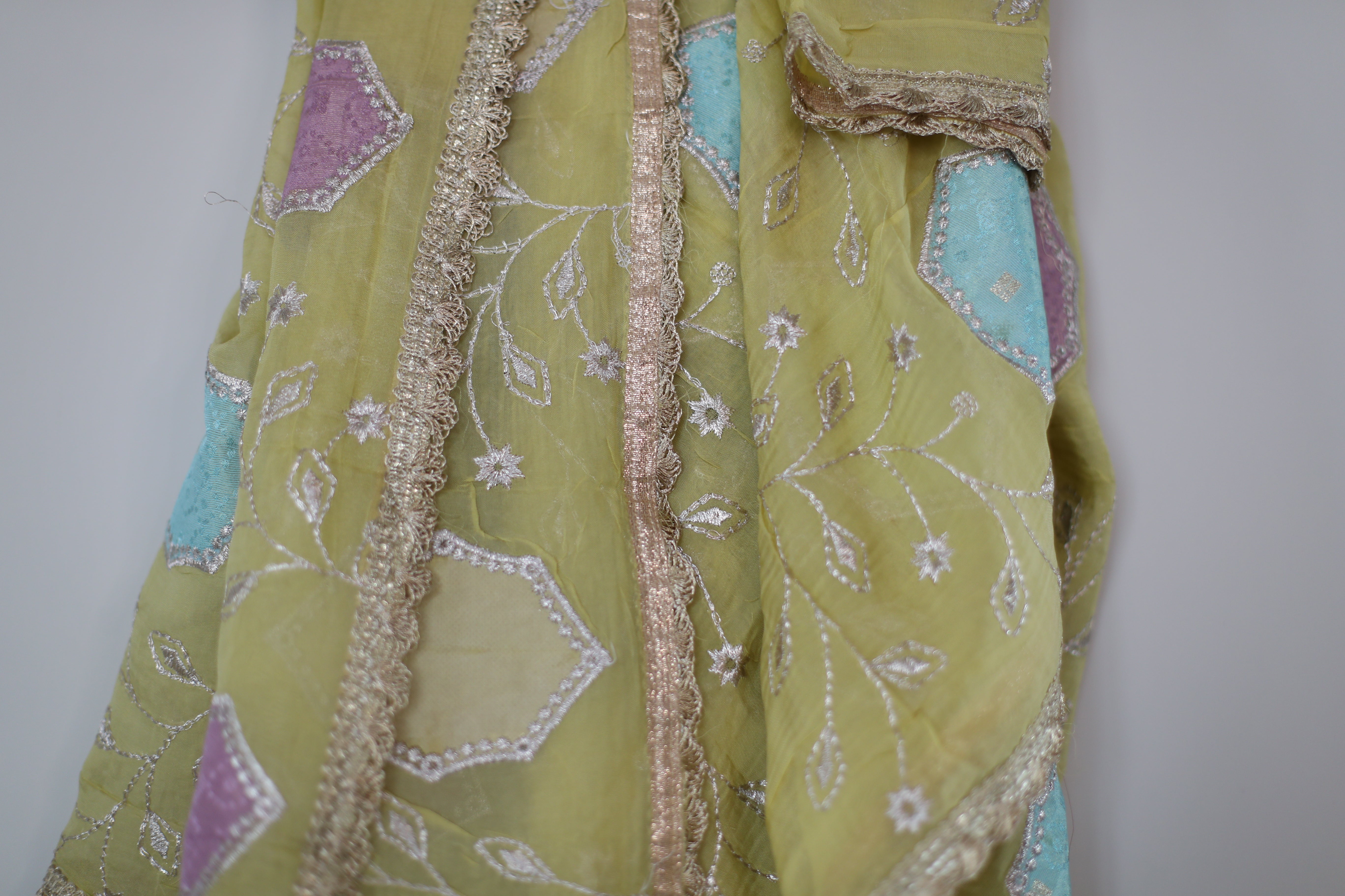 Pure Viscose Organza Vintage Zari Work Dupatta