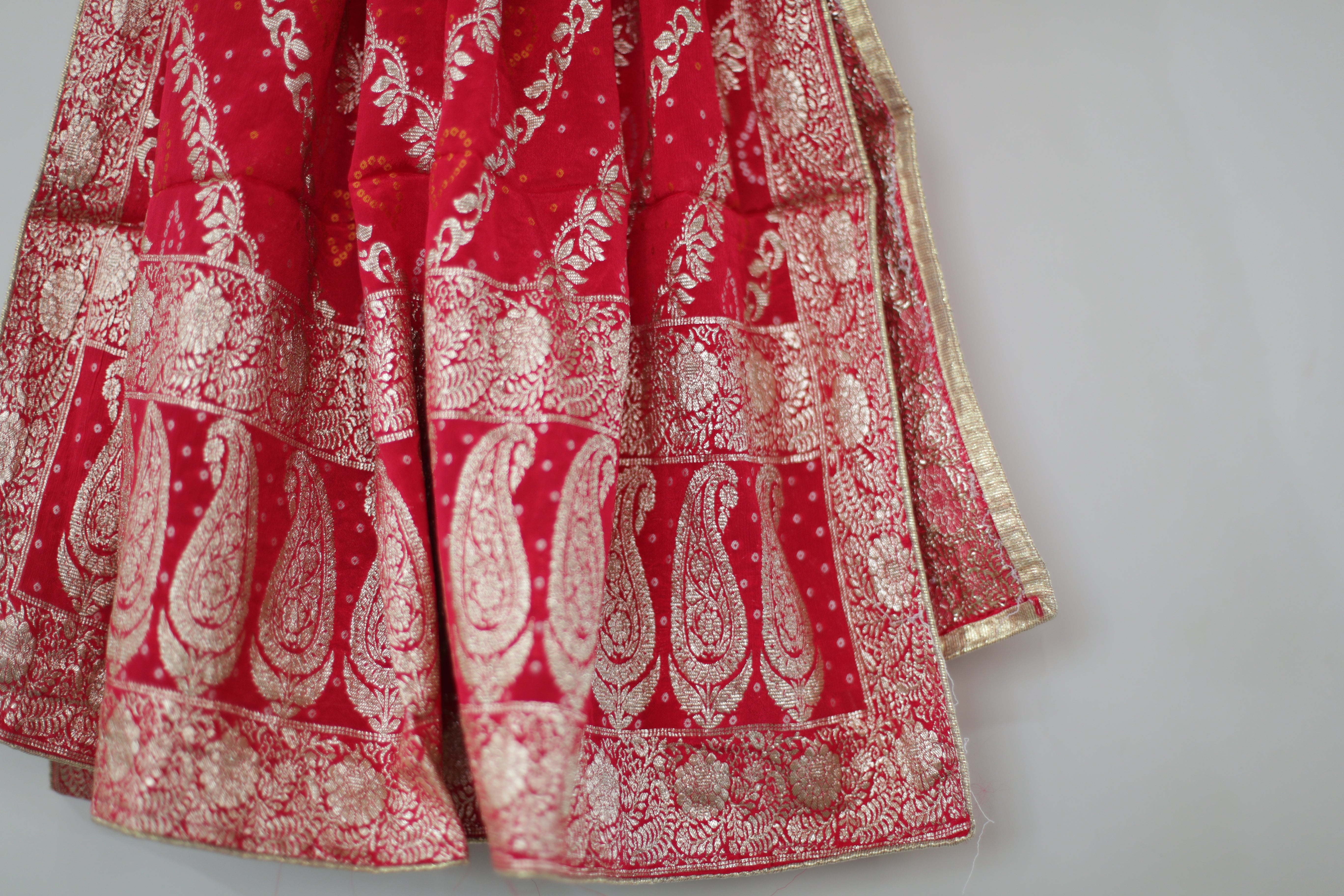 Pure Chinon Banarasi Dupatta - Cherry Rani