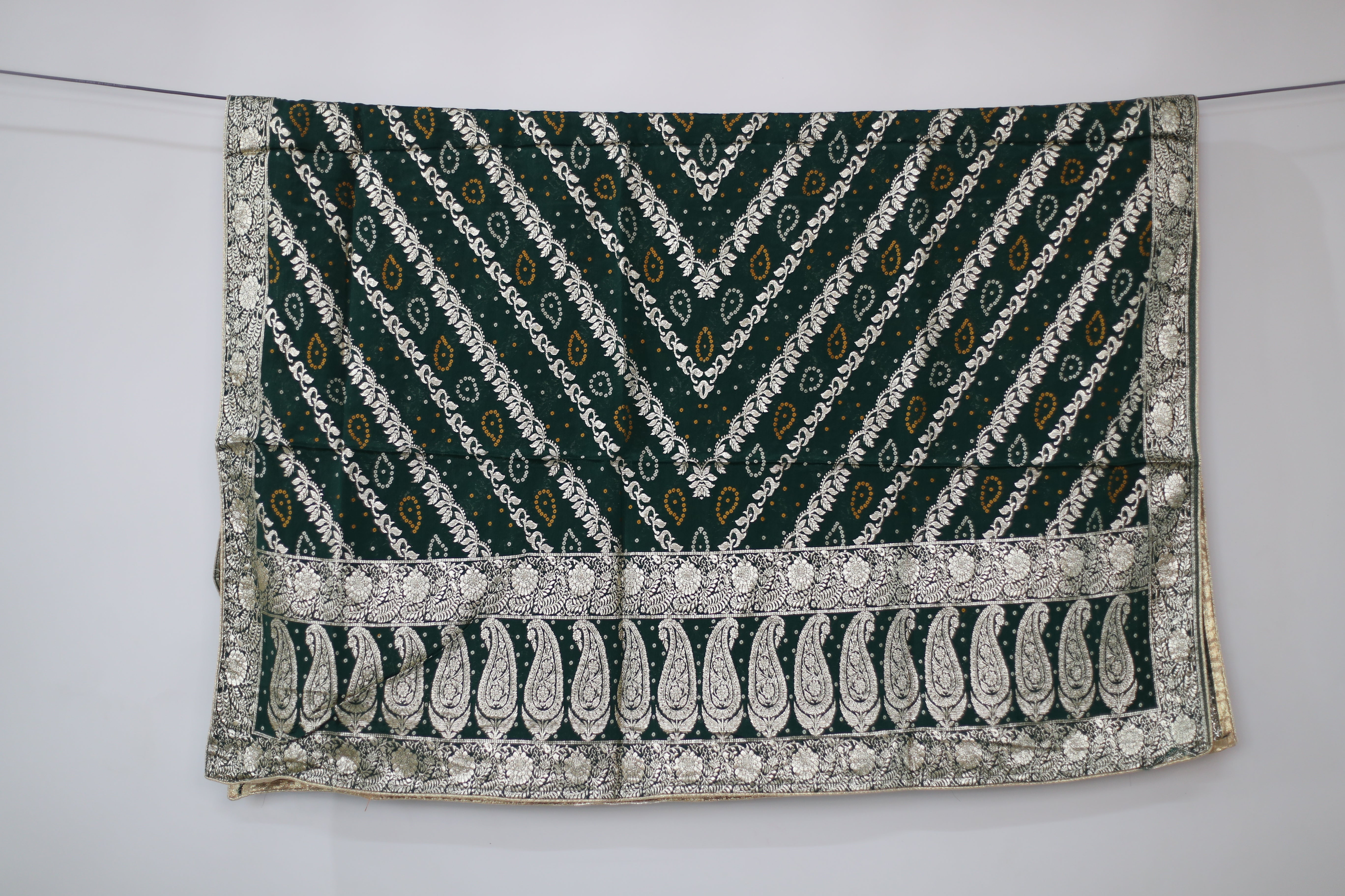 Pure Chinon Banarasi Dupatta - Green