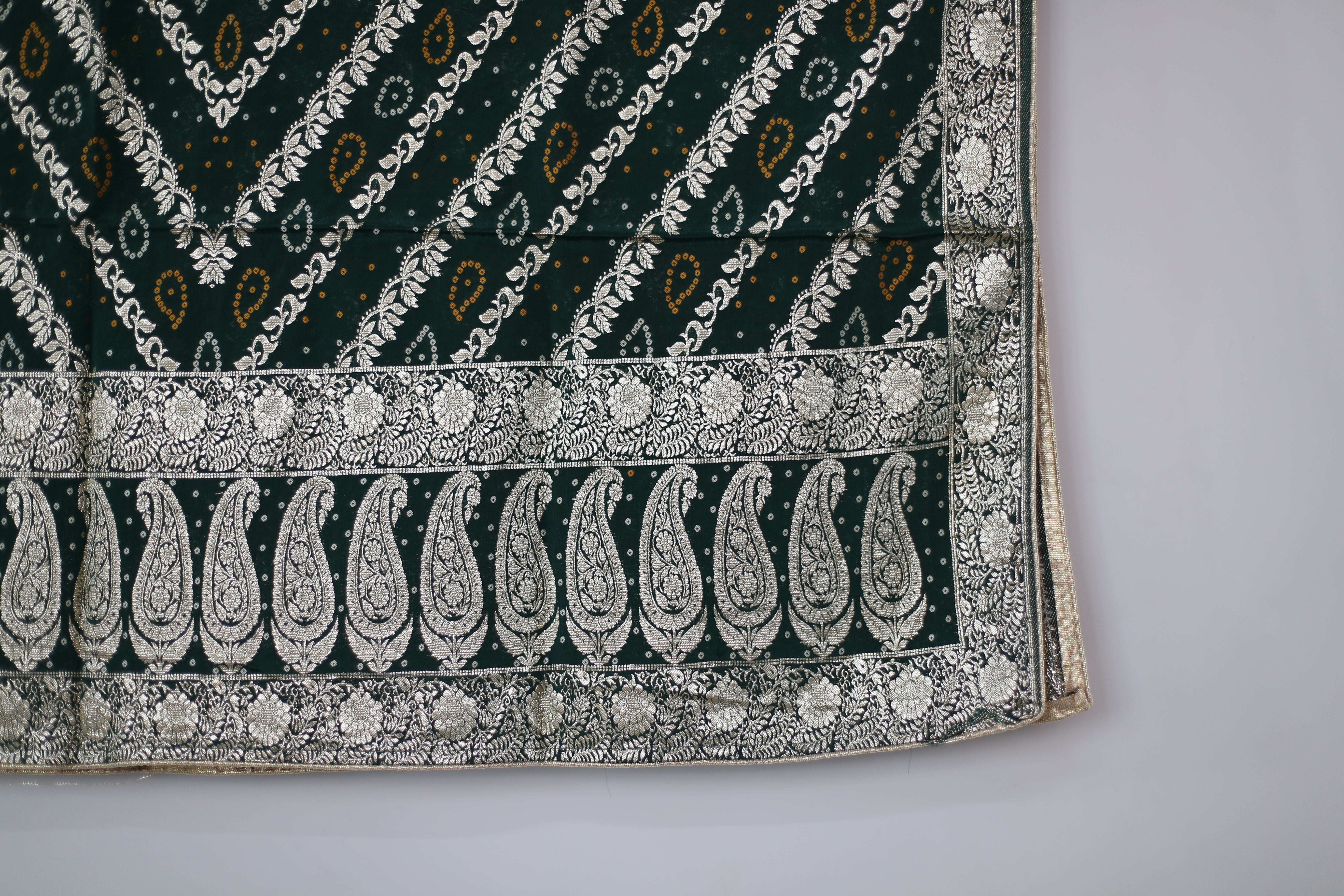 Pure Chinon Banarasi Dupatta - Green