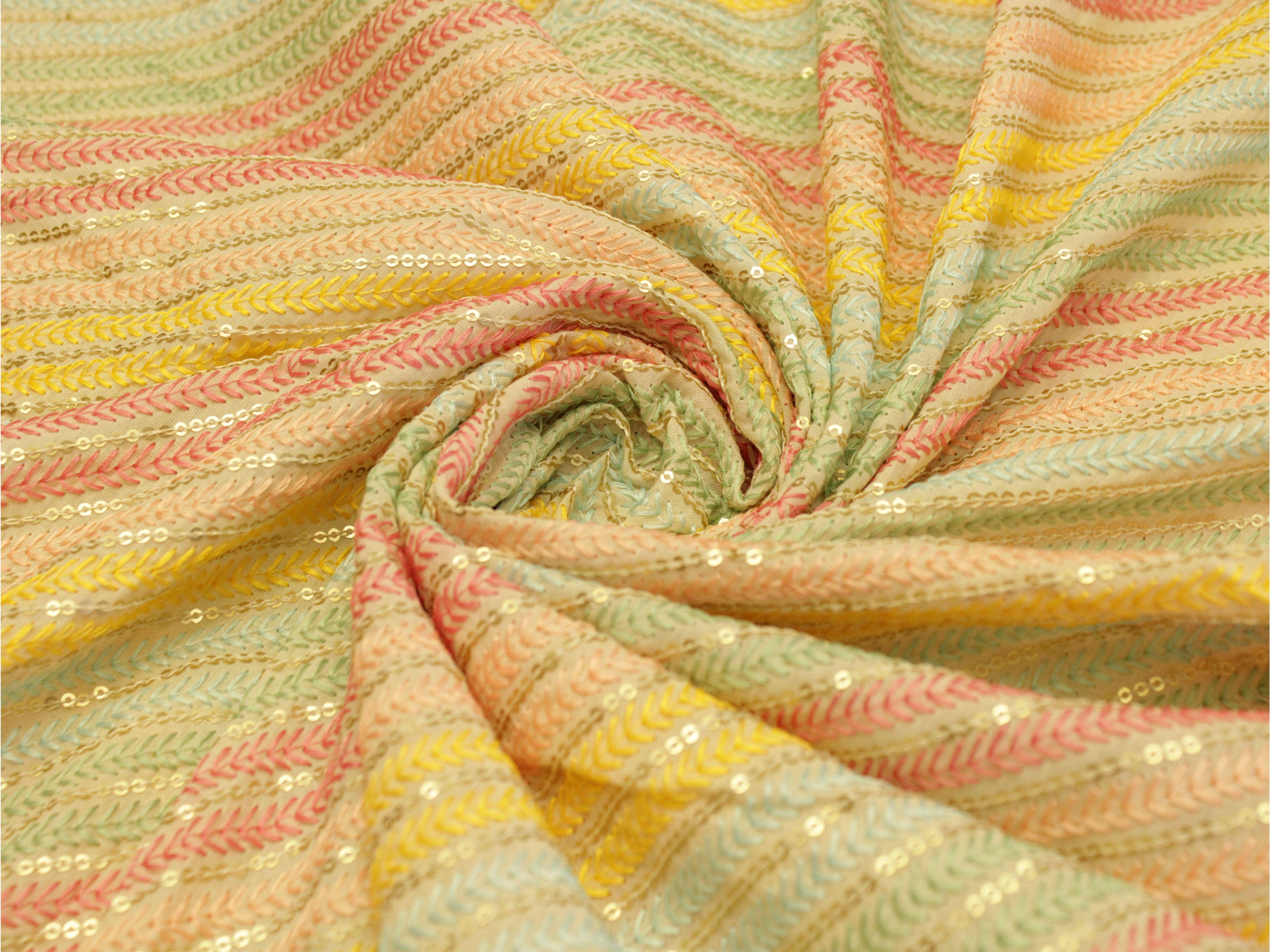Celestial Threads: Mal Mal Lehariya Fiesta fabric by M'Foks - M'Foks