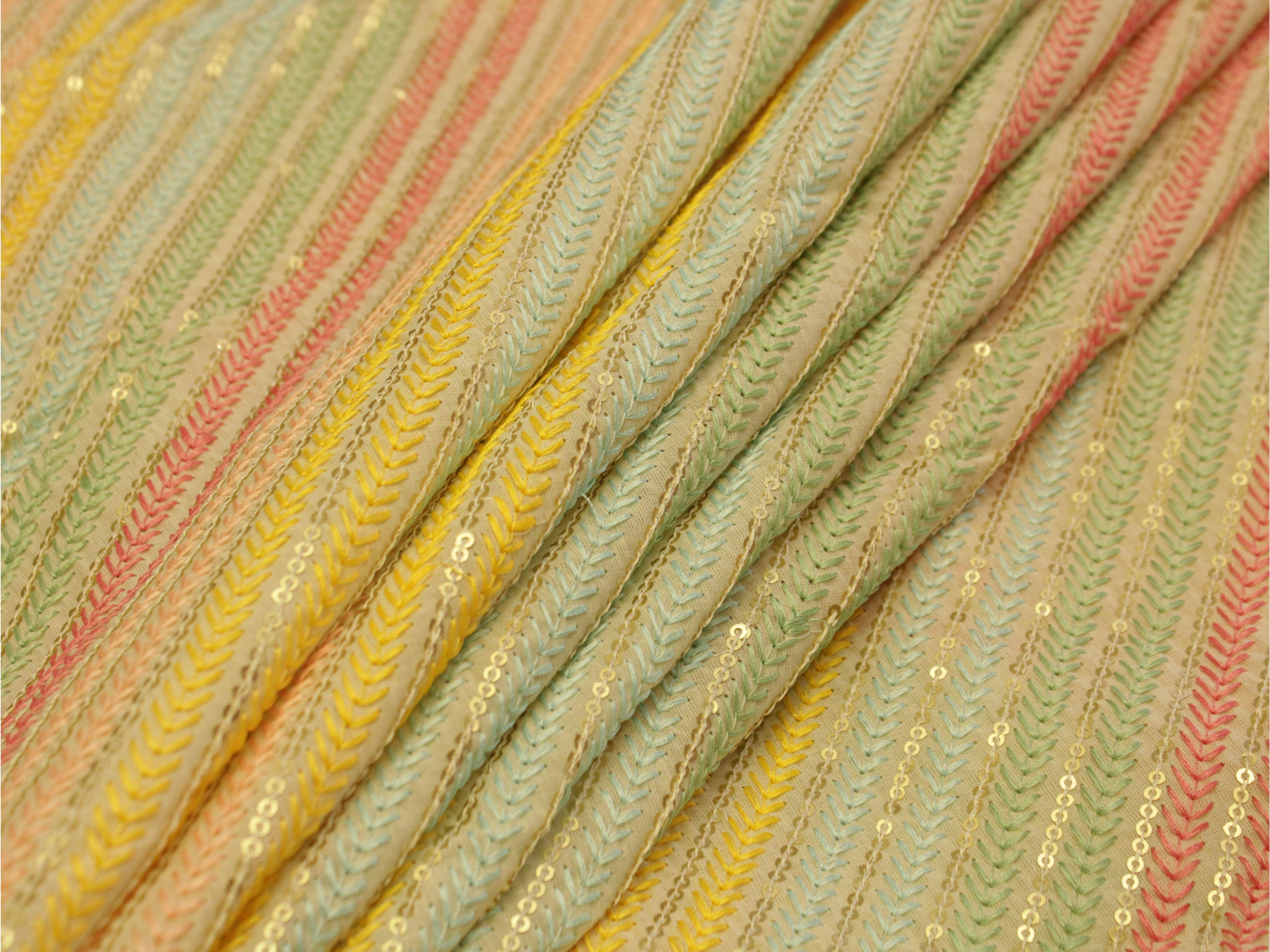 Celestial Threads: Mal Mal Lehariya Fiesta fabric by M'Foks - M'Foks