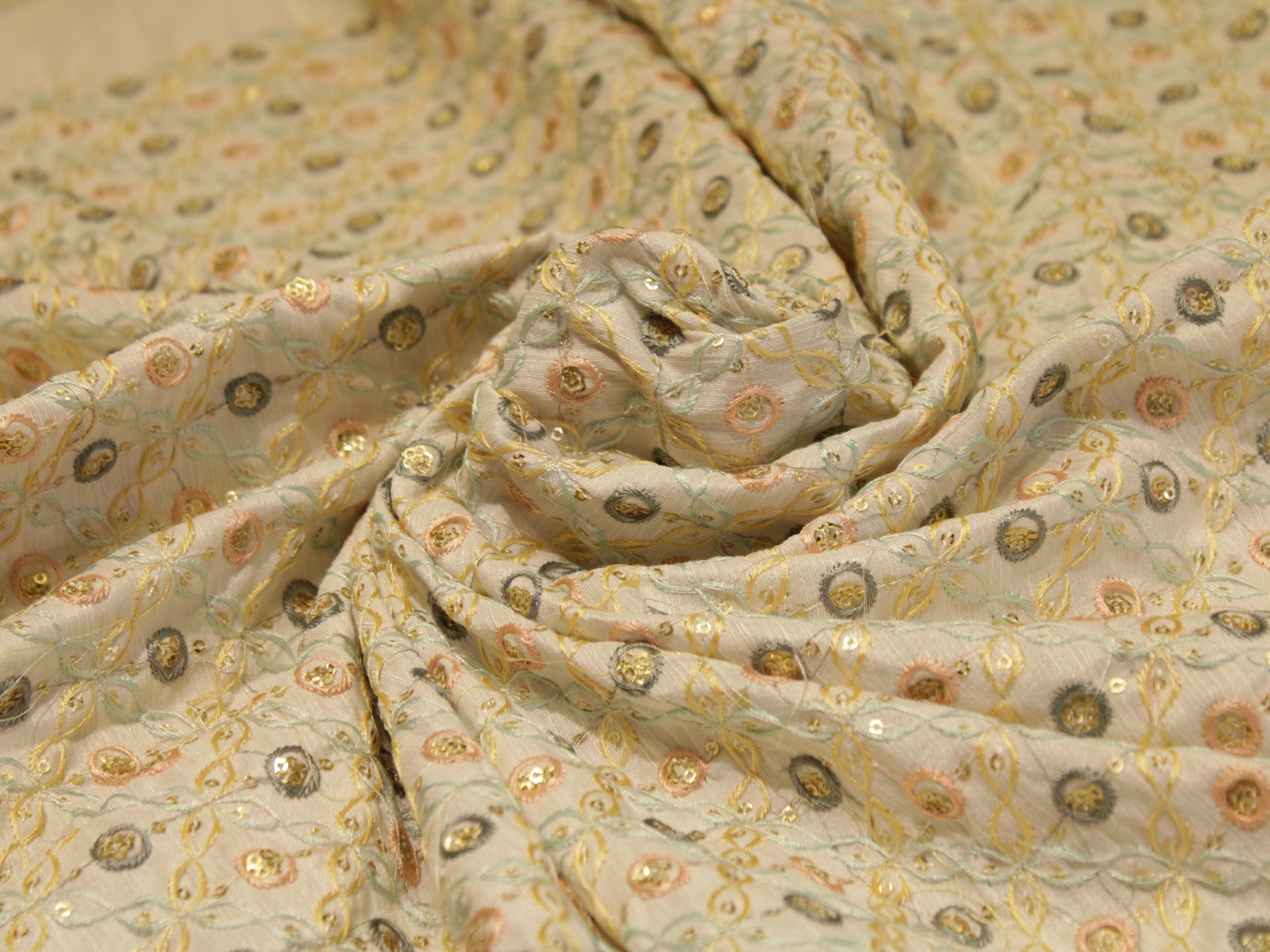 Celestial Threads: Phantom Silk Multi Thread Work Fiesta fabric - M'Foks