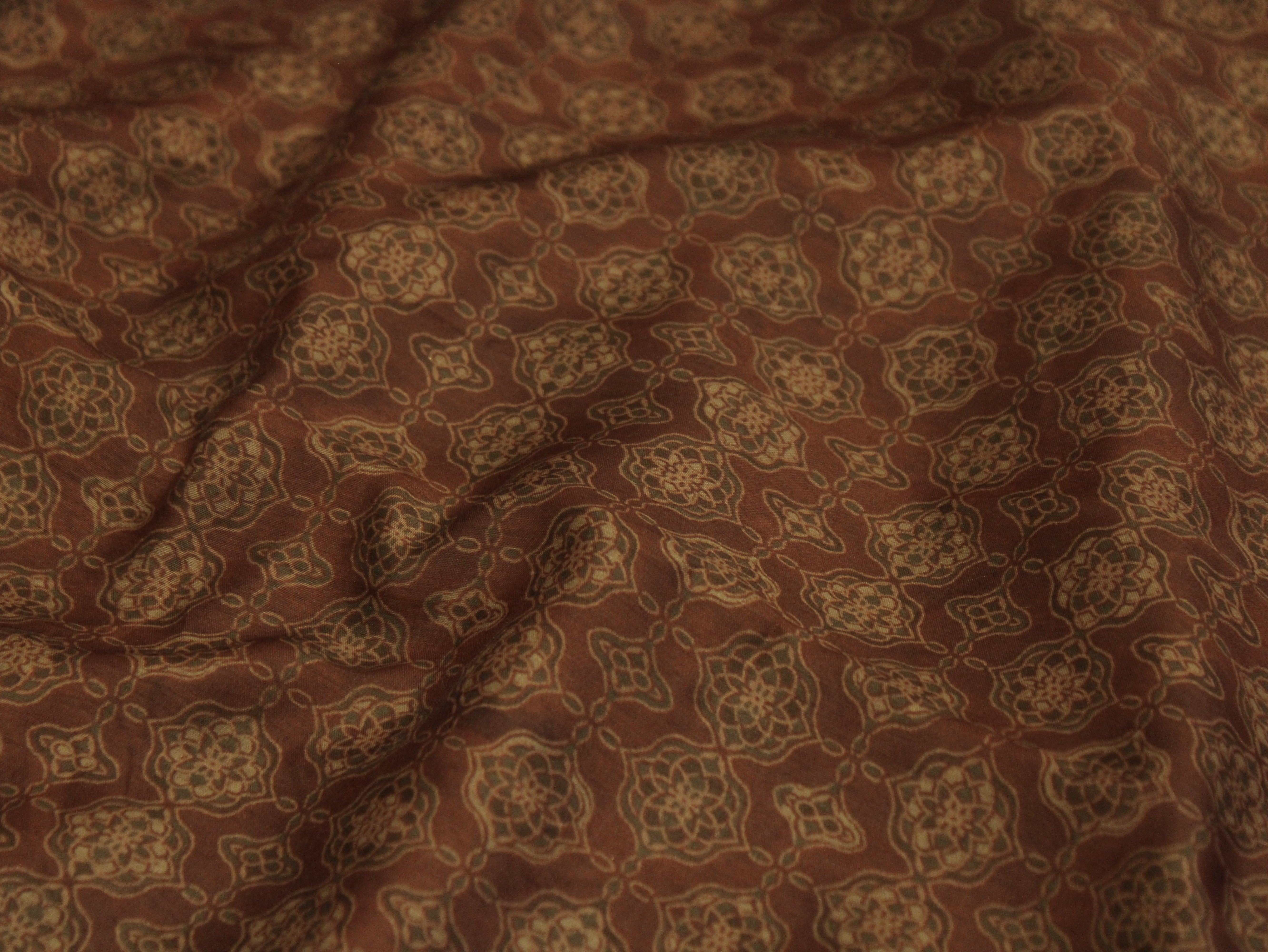 Digital Print Chanderi Silk Fabric - M'Foks