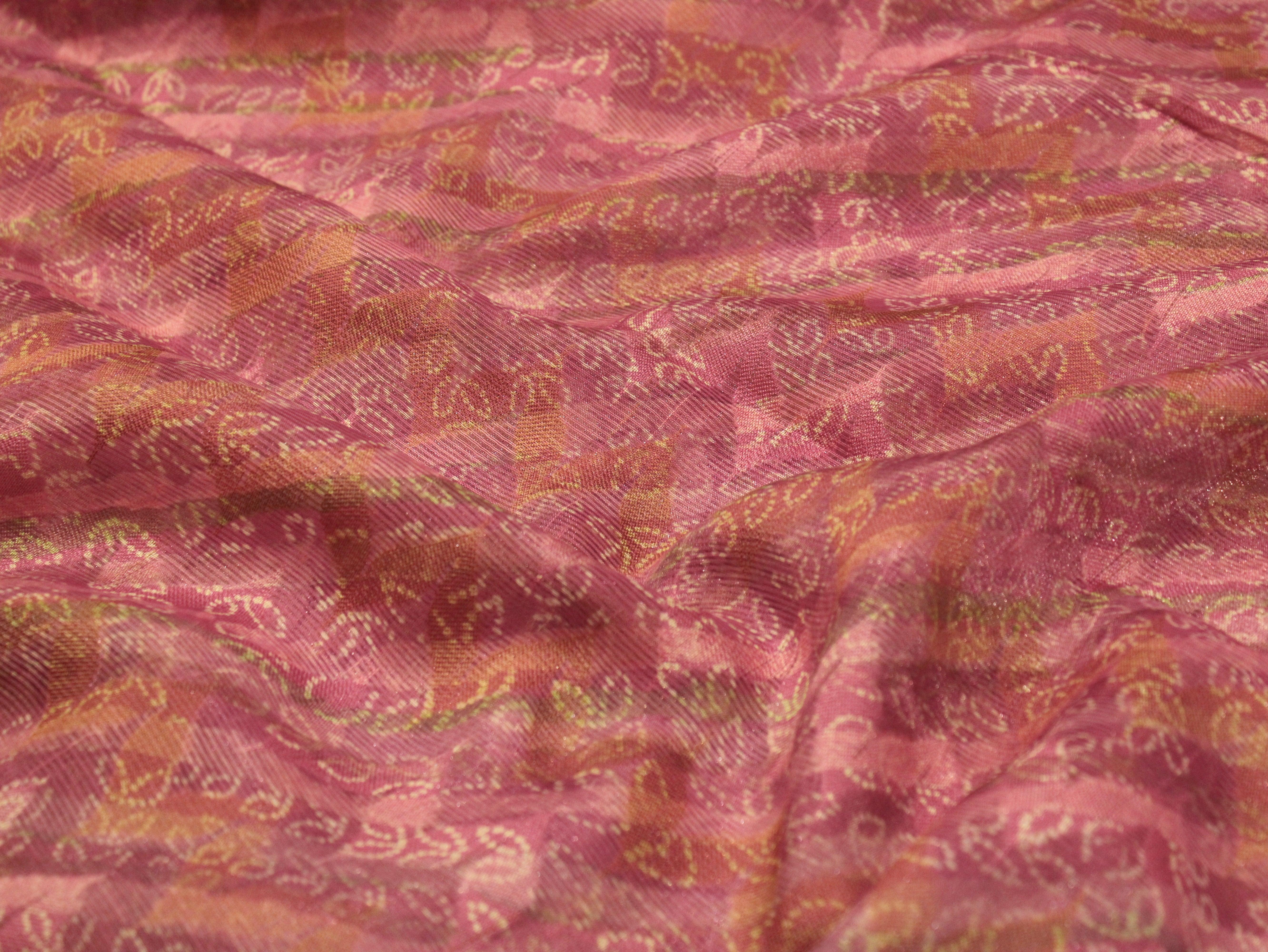 Digital Print Doria Silk Fabric - Onion - M'Foks