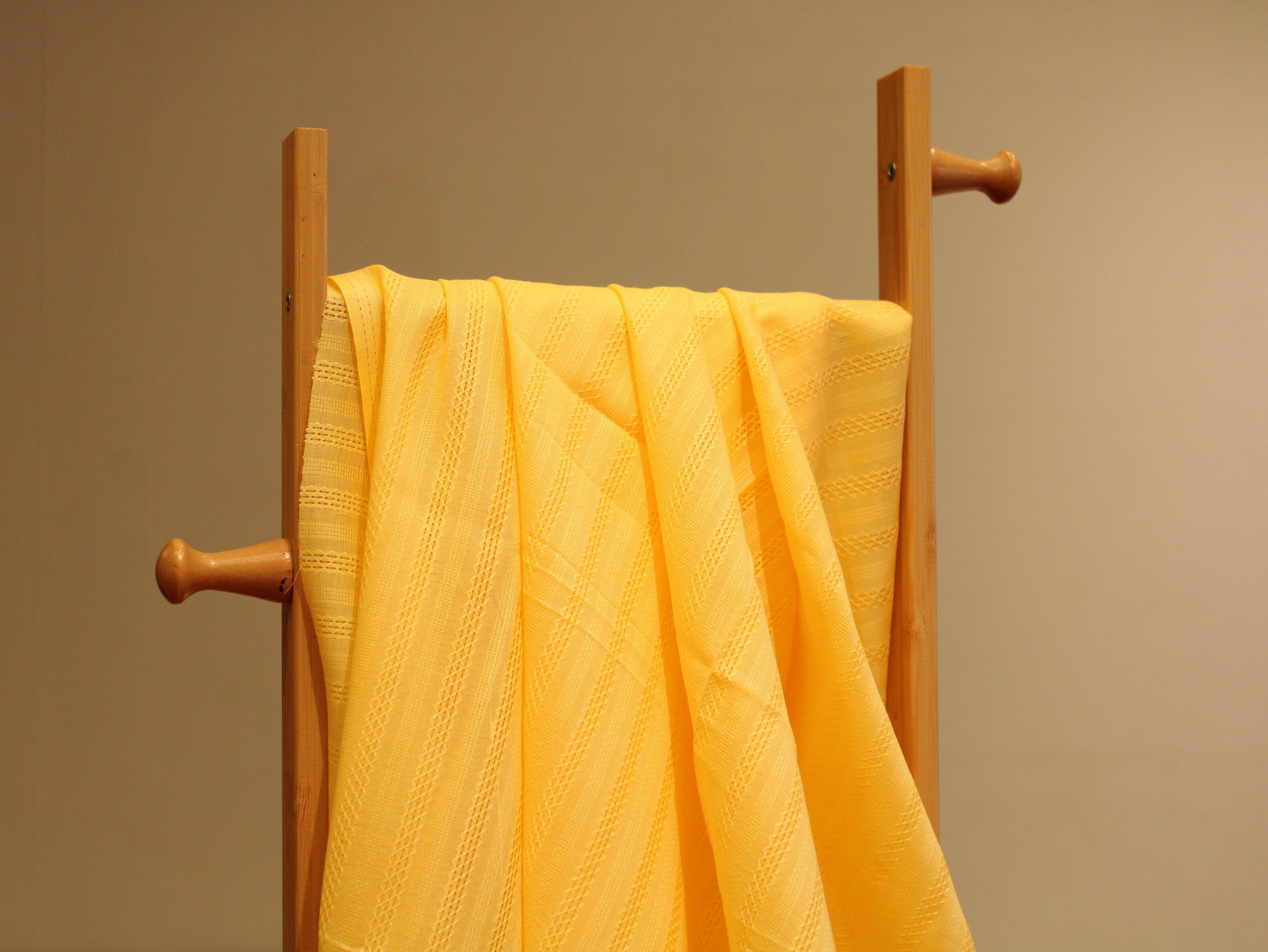 Knitted Woven Cotton Fabric - Fanta Yellow - M'Foks