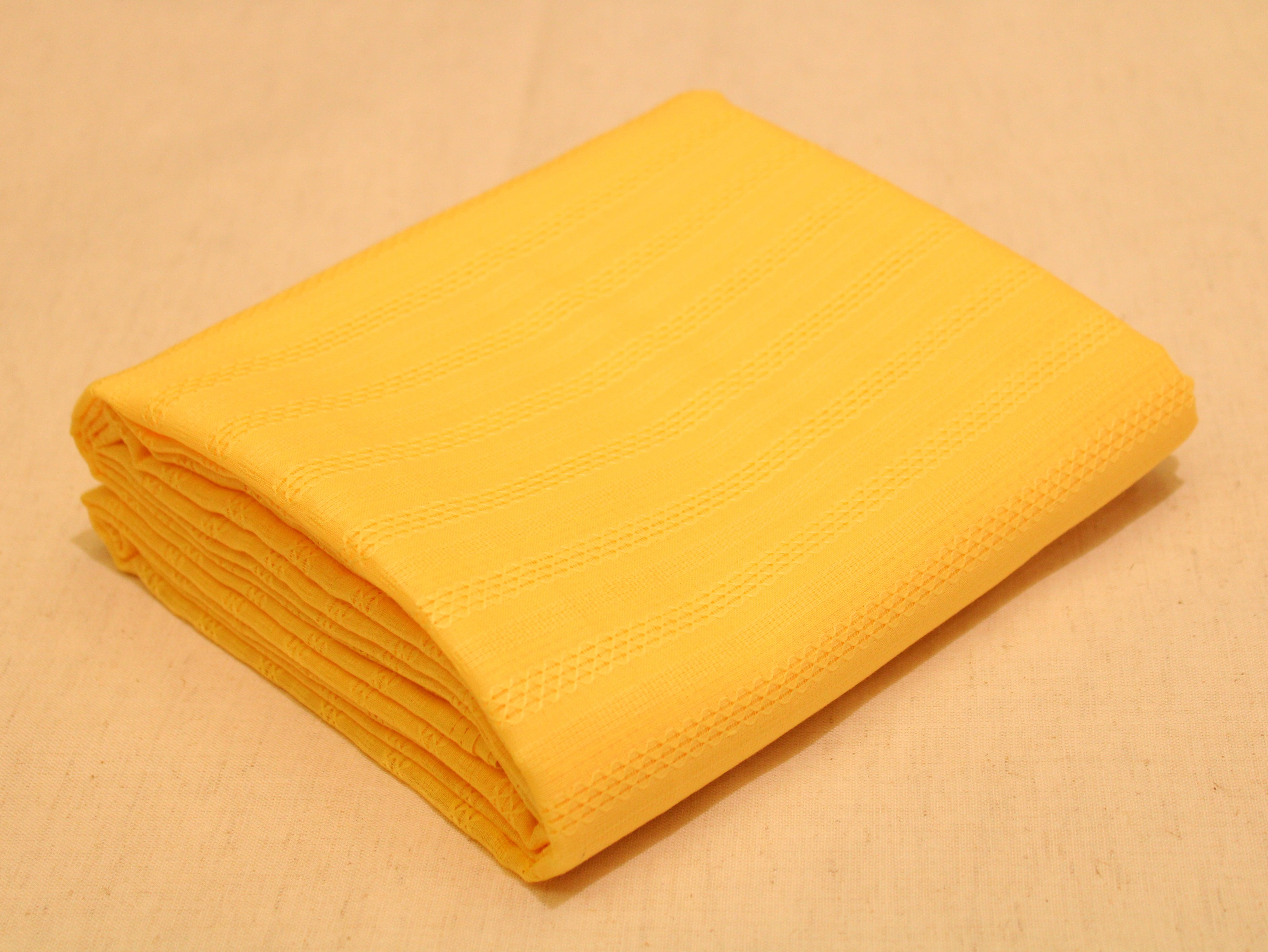 Knitted Woven Cotton Fabric - Fanta Yellow - M'Foks