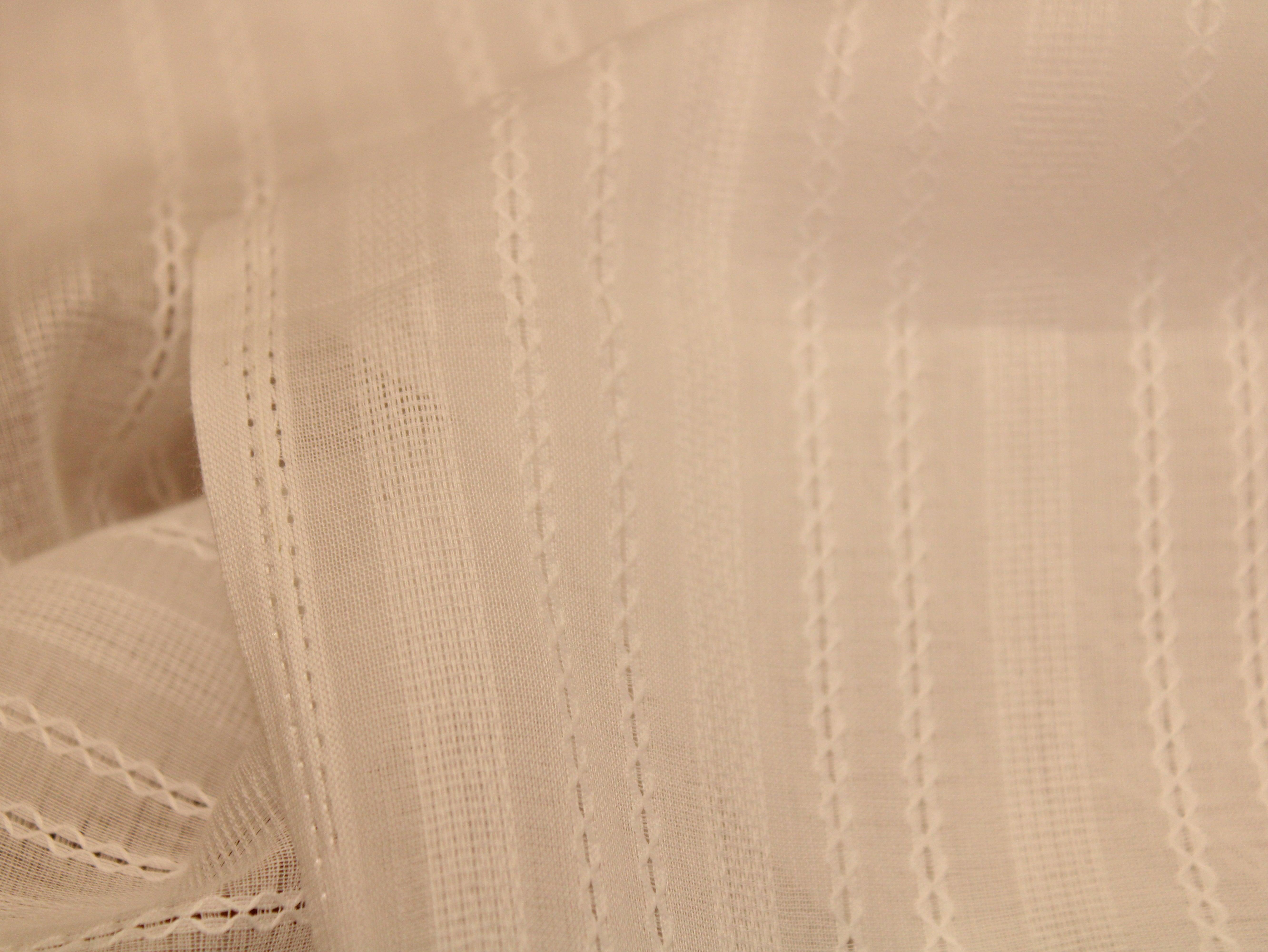 Knitted Woven Cotton Fabric - White - M'Foks