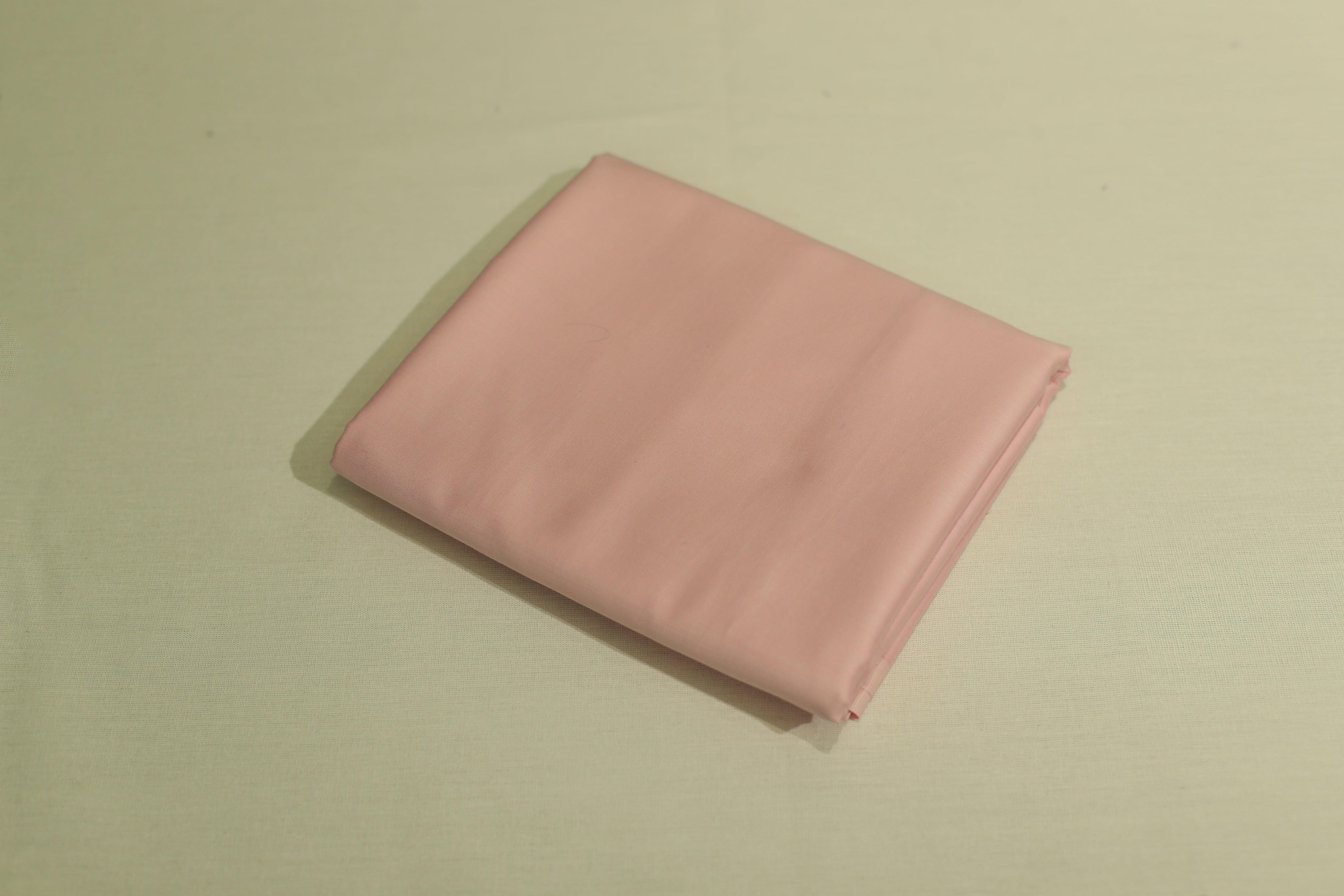 Mfoks : Everyday Plain Cotton Satin Fabric - Baby Pink - M'Foks