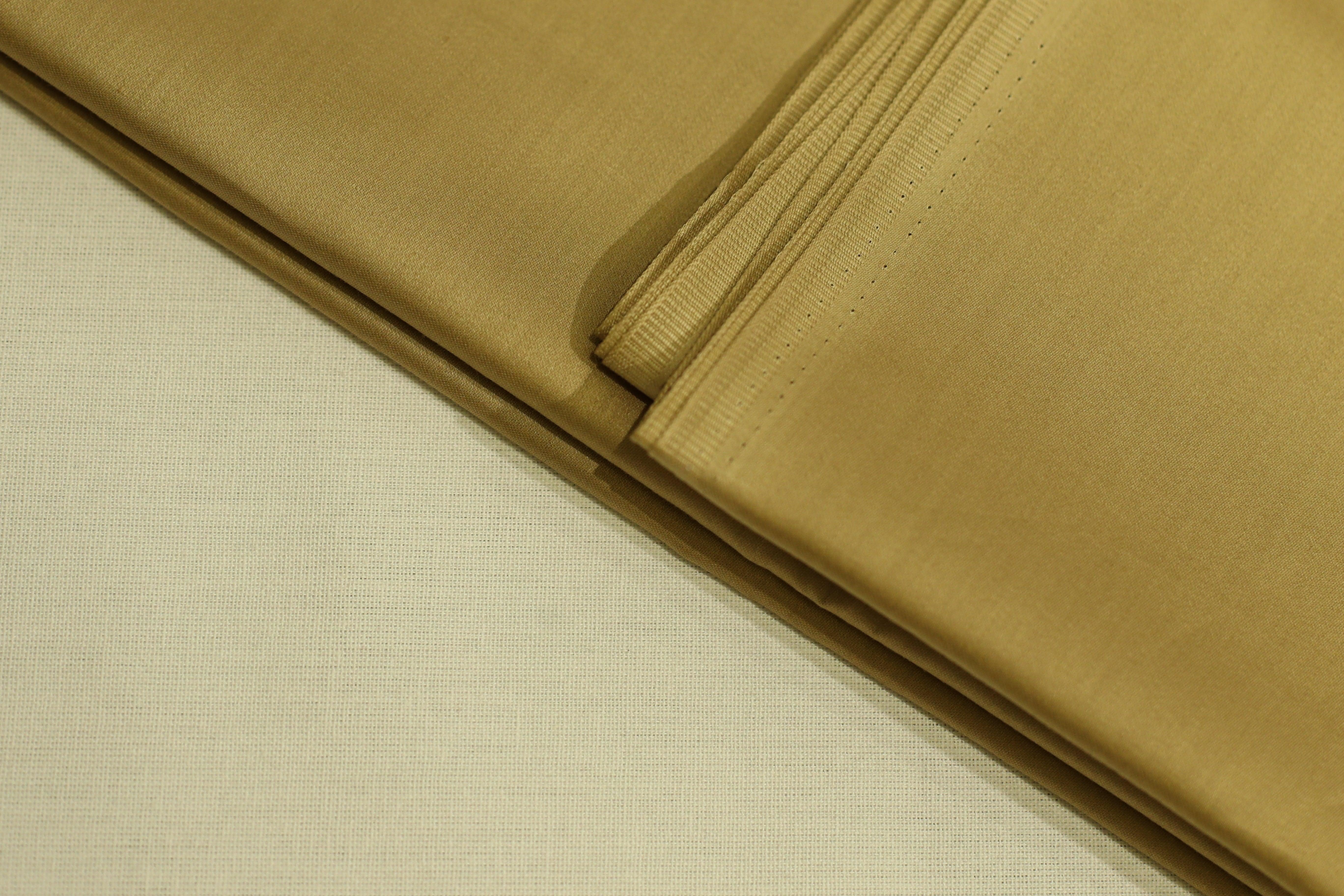 Mfoks : Everyday Plain Cotton Satin Fabric - Golden - M'Foks