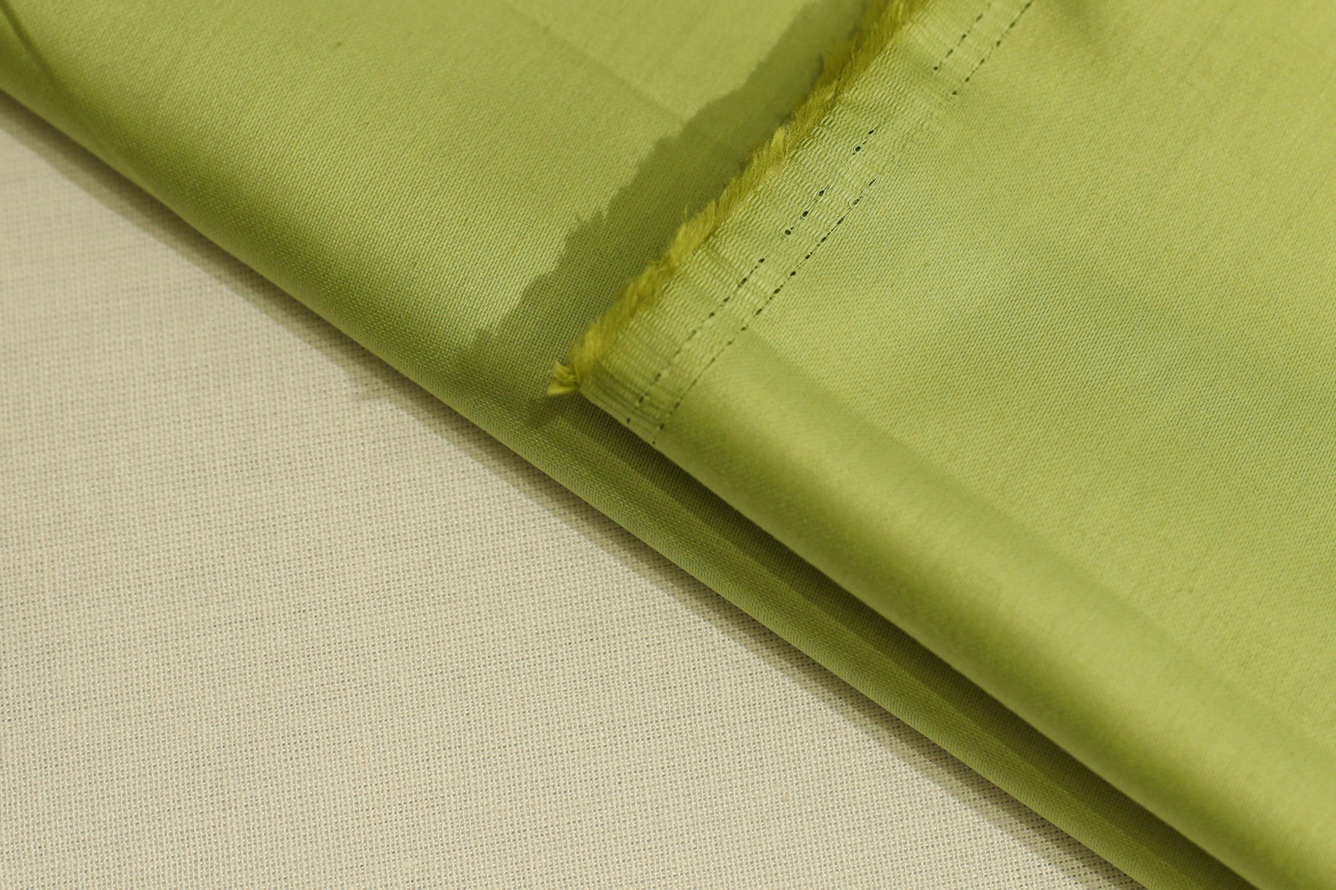 Mfoks : Everyday Plain Cotton Satin Fabric - Lime Green - M'Foks