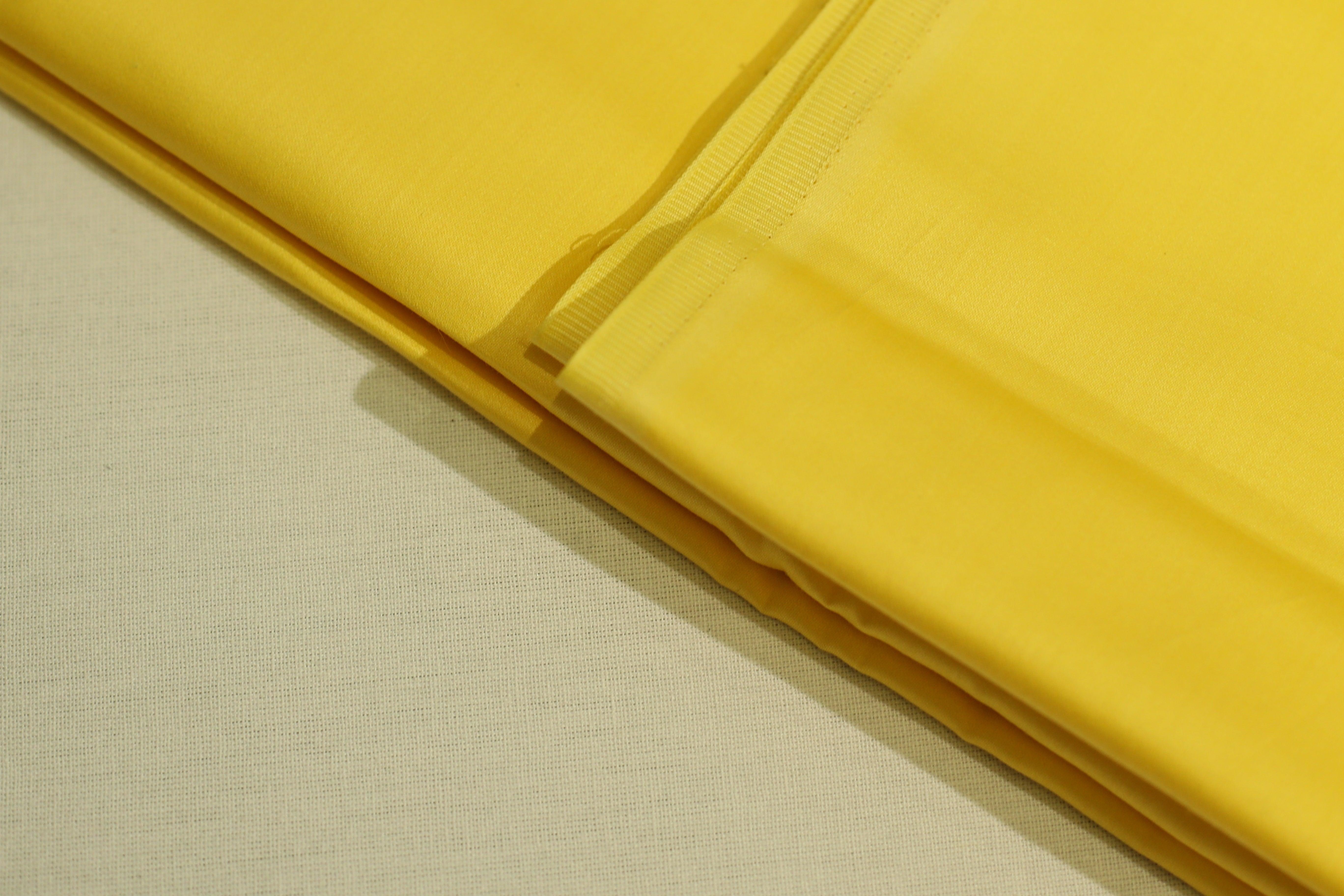 Mfoks : Everyday Plain Cotton Satin Fabric - Mango Yellow - M'Foks