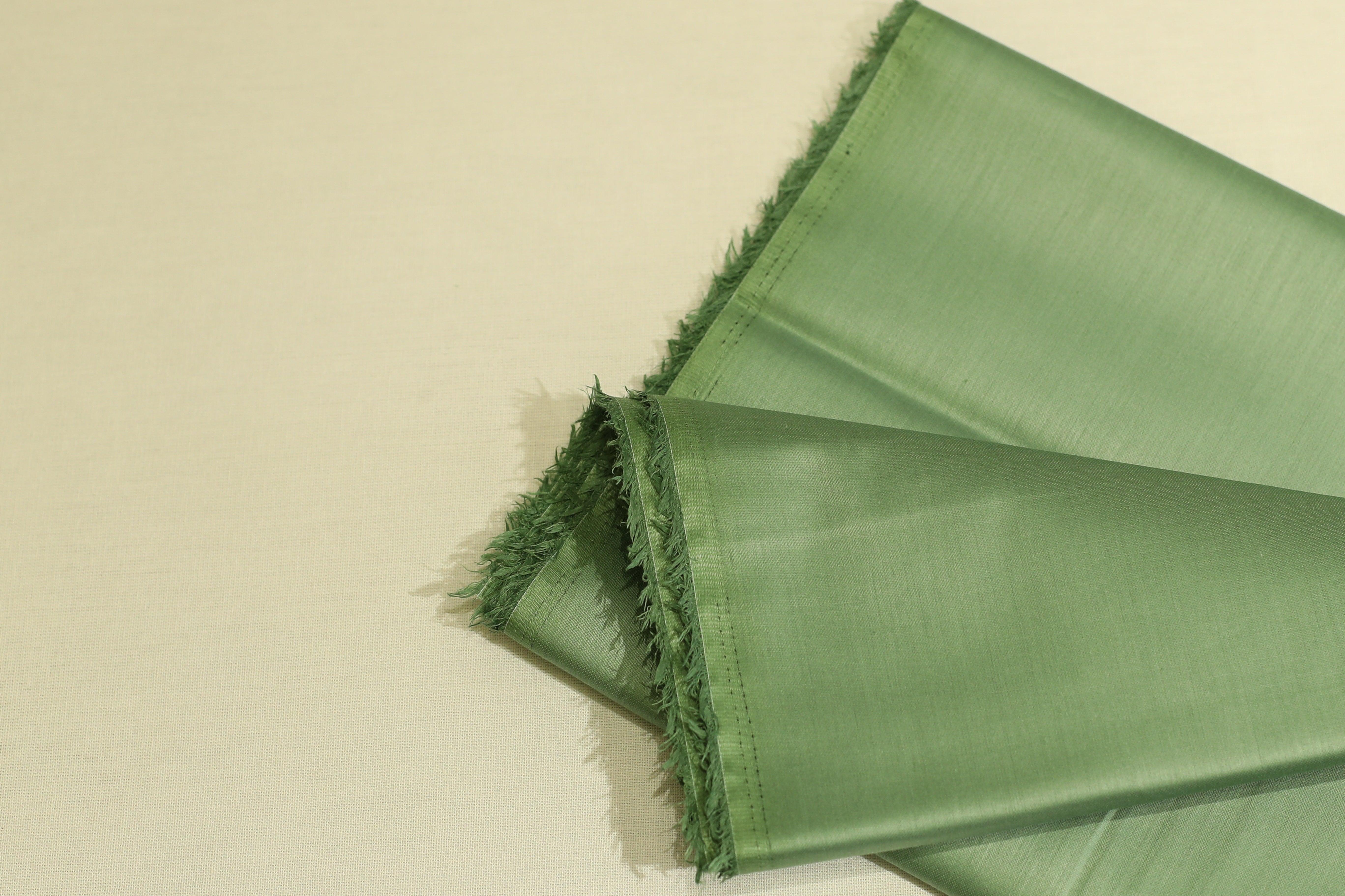 Mfoks : Everyday Plain Cotton Satin Fabric - Pastel Pista Green - M'Foks