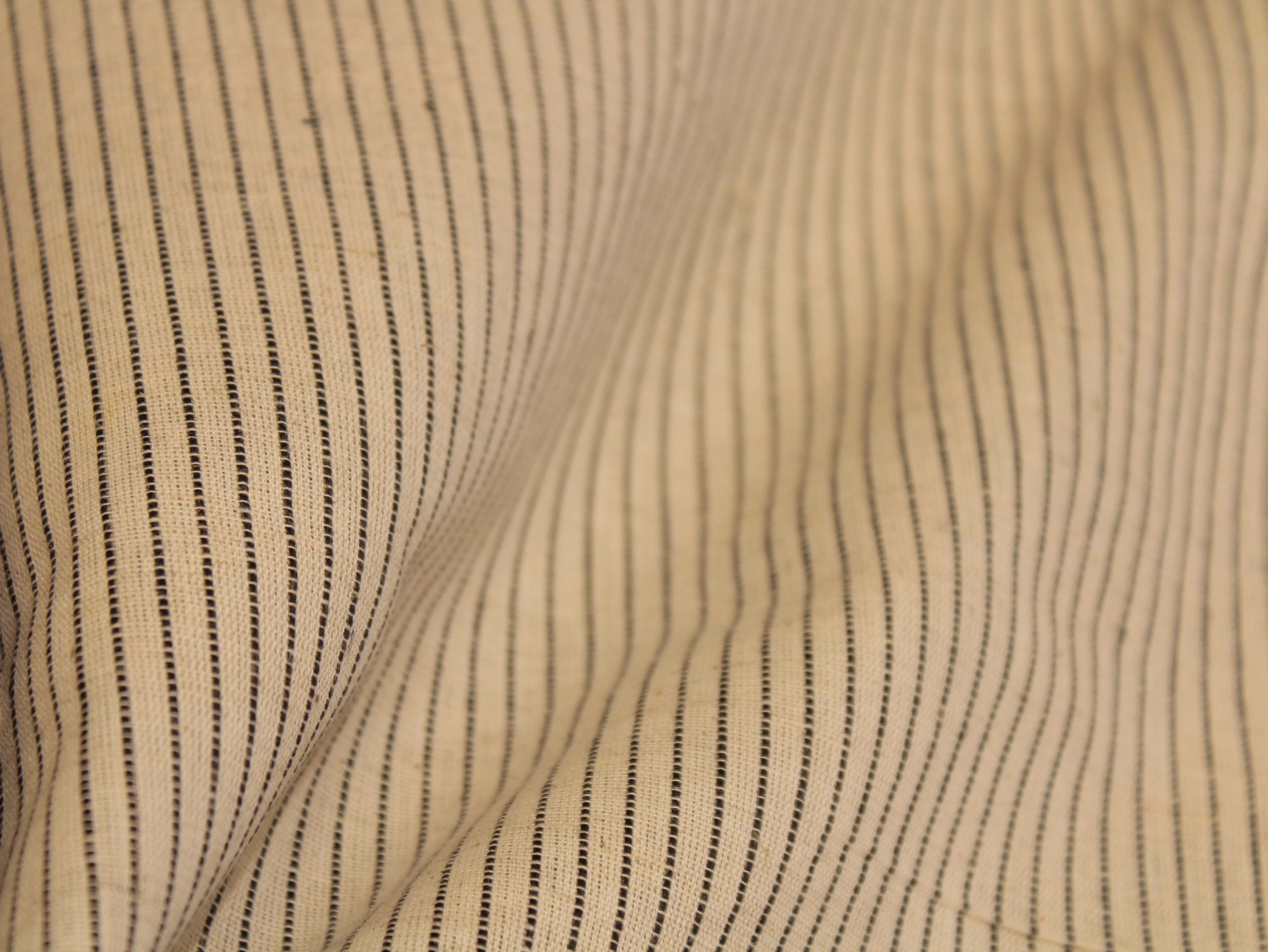 Natural Cotton Stripe Woven Fabric - M'Foks