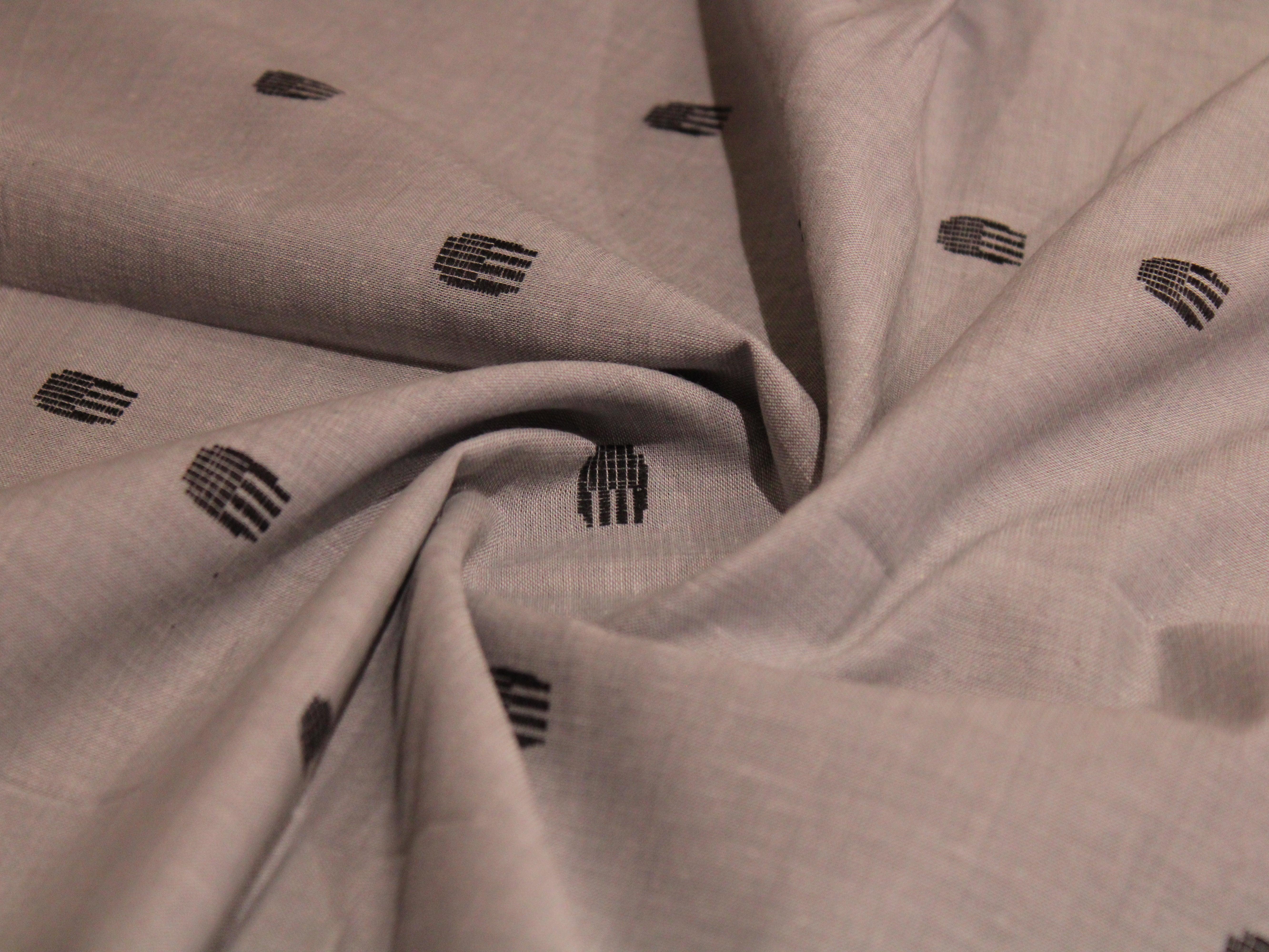 Natural Cotton Woven Fabric - Grey - M'Foks