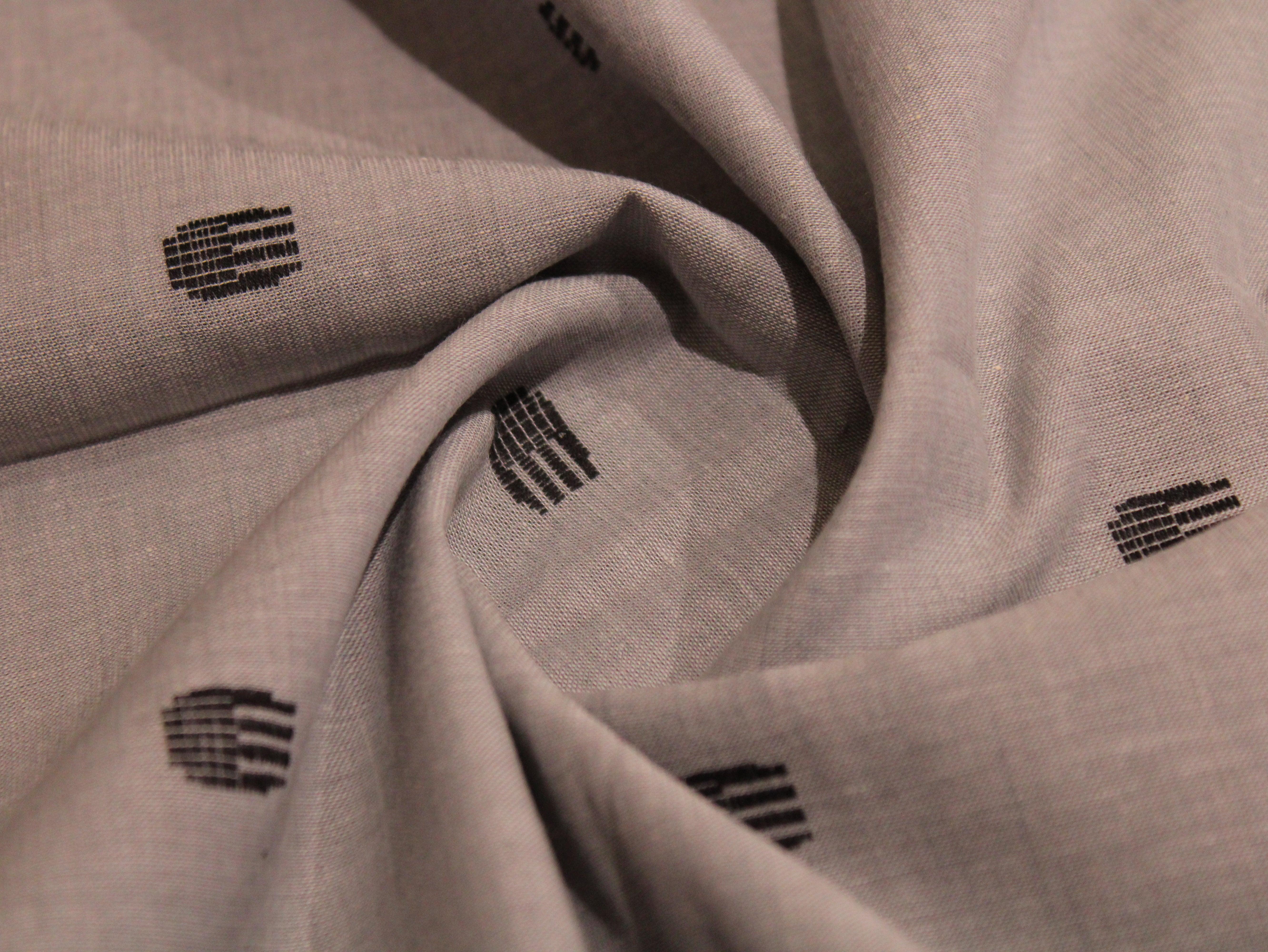 Natural Cotton Woven Fabric - Grey - M'Foks